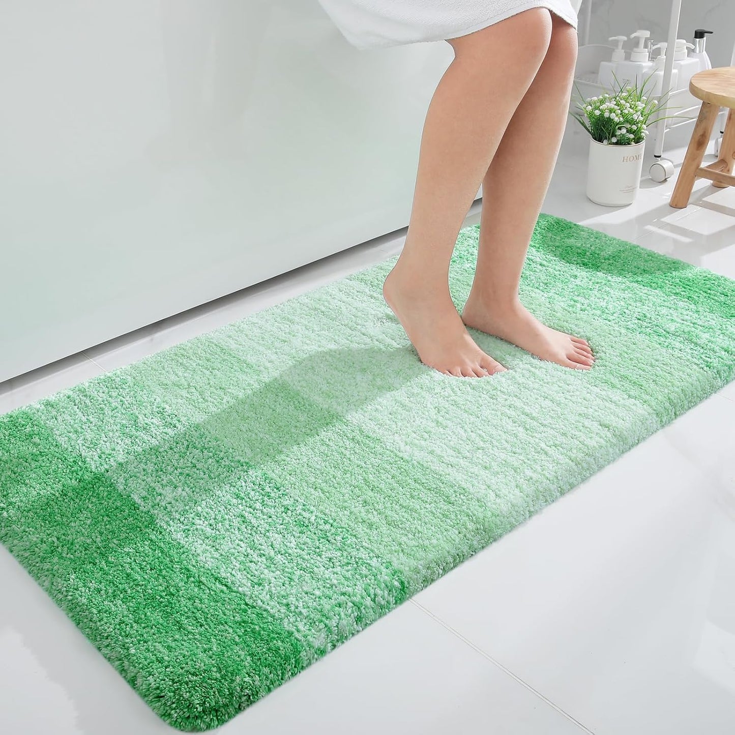 OLANLY Bathroom Runner Rugs 47x24 - Soft Absorbent Microfiber