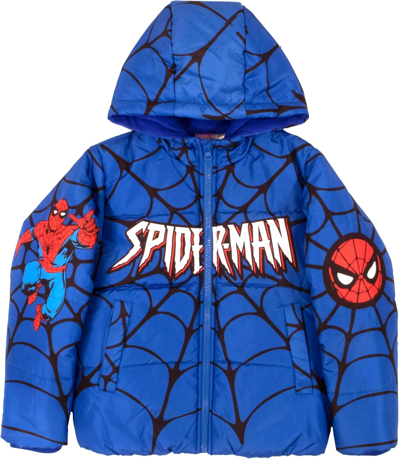 Marvel Winter Coat for Boys with Spider-Man Graphic Print