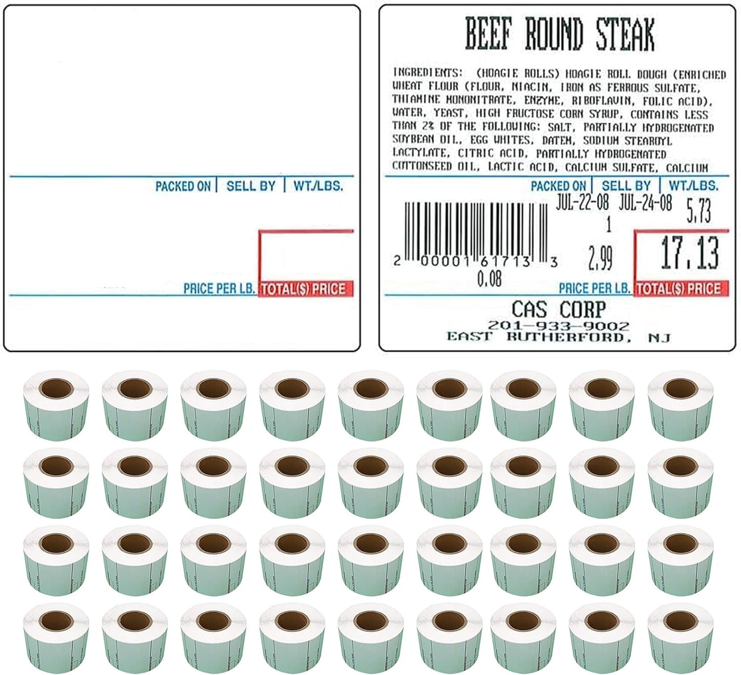 Labels LST-8020 Thermal 36 Rolls for CAS Scales and More