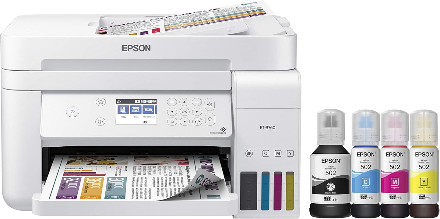 Epson EcoTank ET-3760: Cartridge-Free Wireless Printing