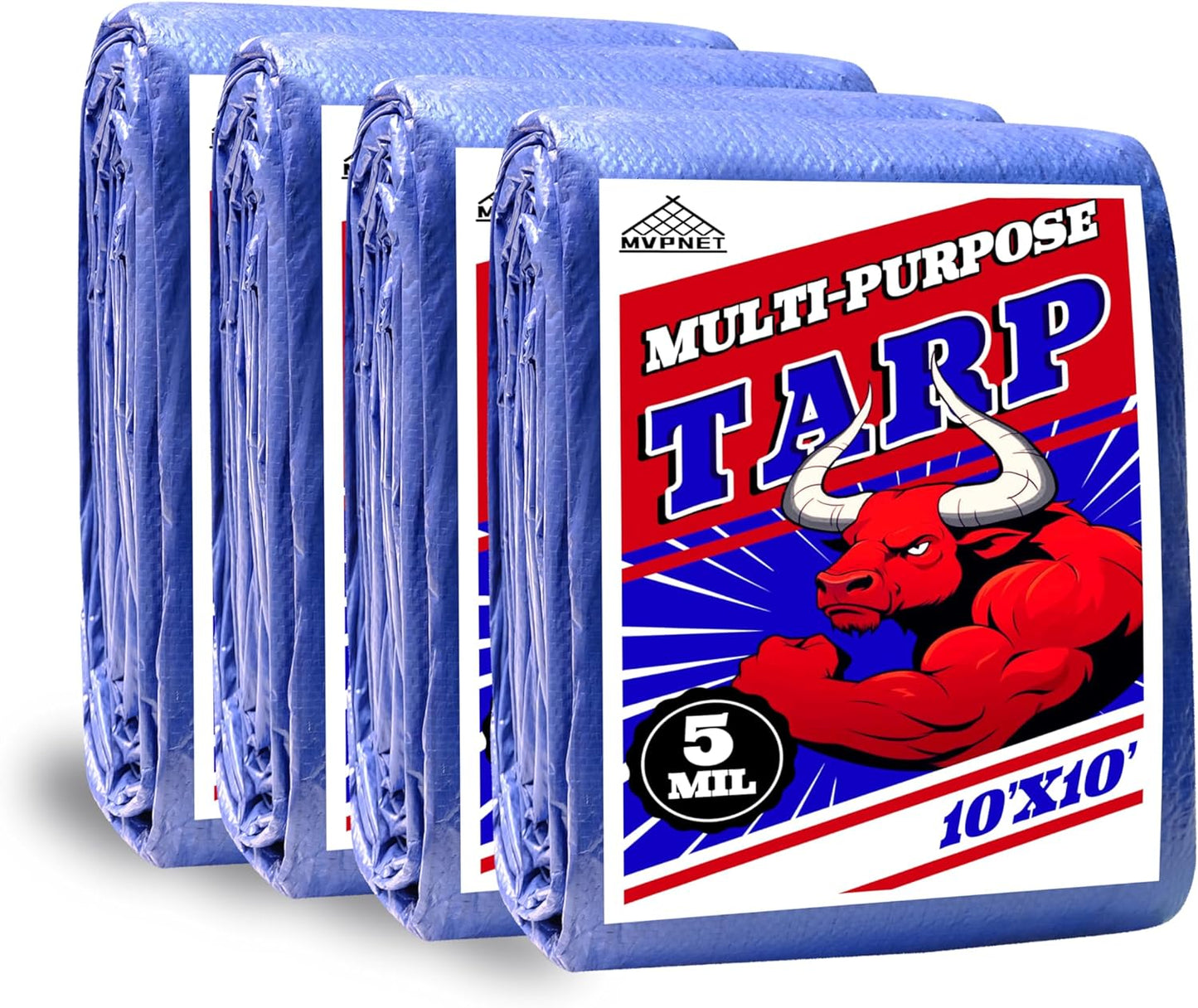 High Durability 10x10 ft Waterproof Tarp for Outdoor Use
