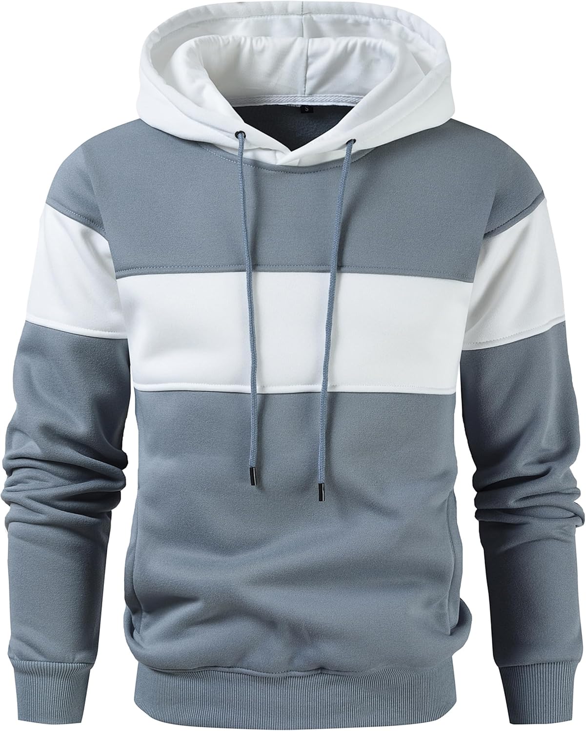 Men's Novelty Color Block Pullover Hoodie for Cozy Comfort