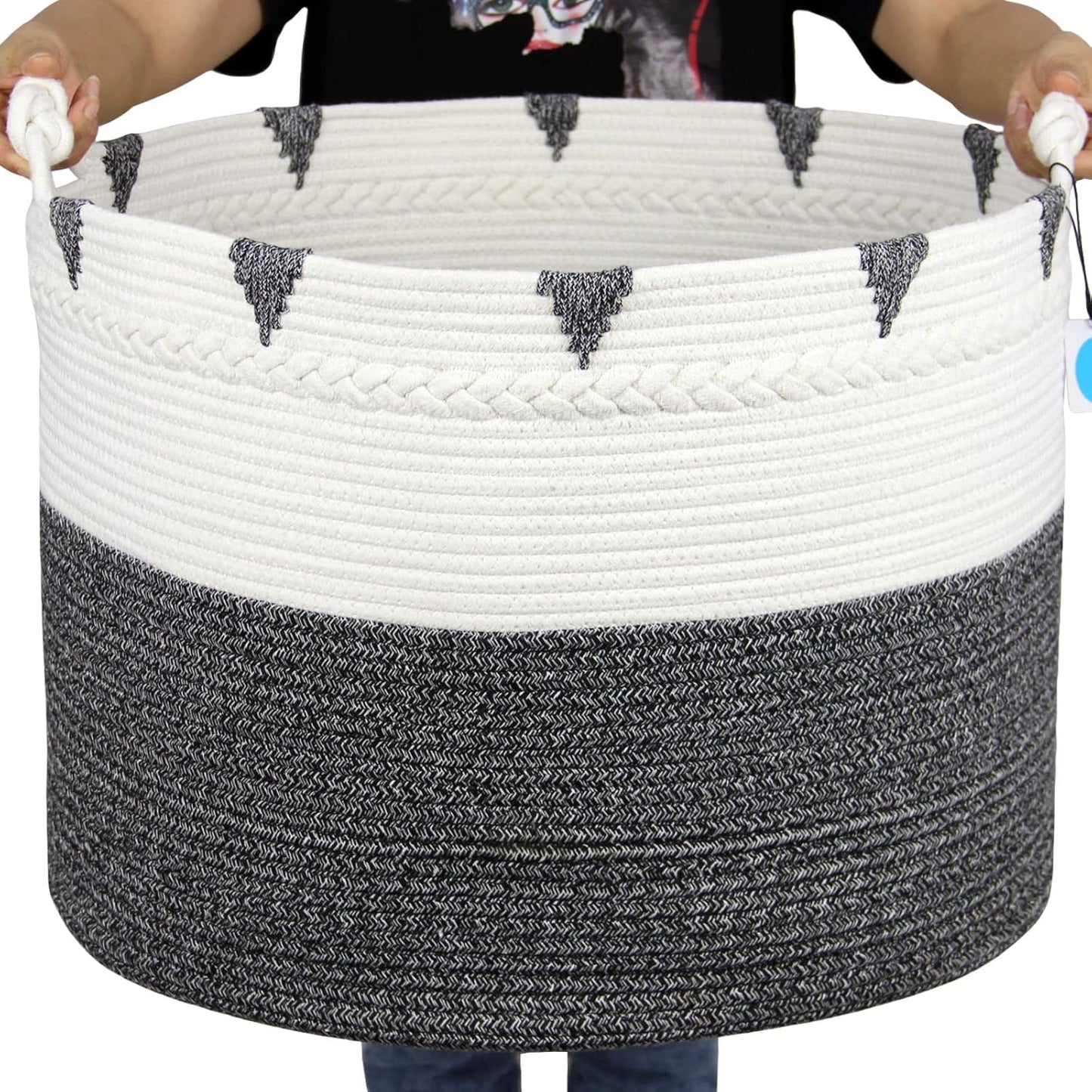 Casaphoria Large Blanket Basket for Pillows and Throws Storage