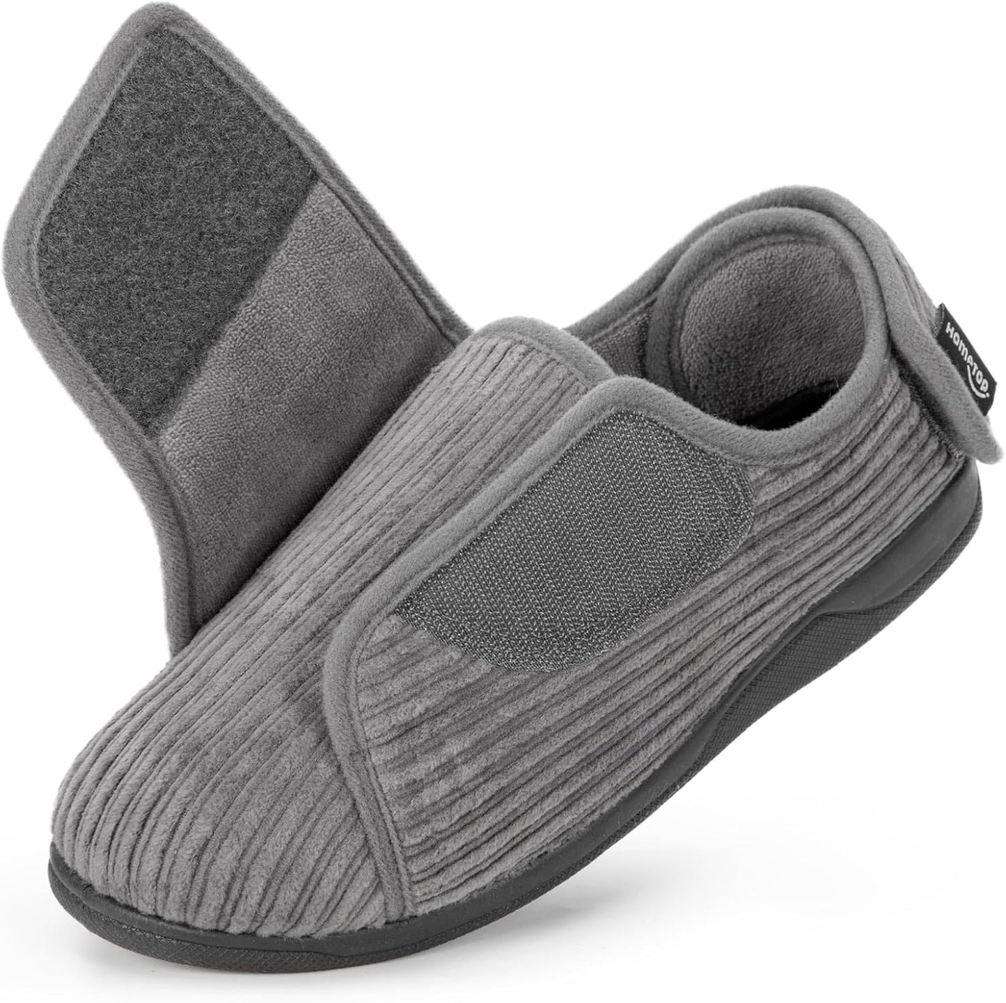 HomeTop Women's Corduroy Slippers for Diabetic Swollen Feet