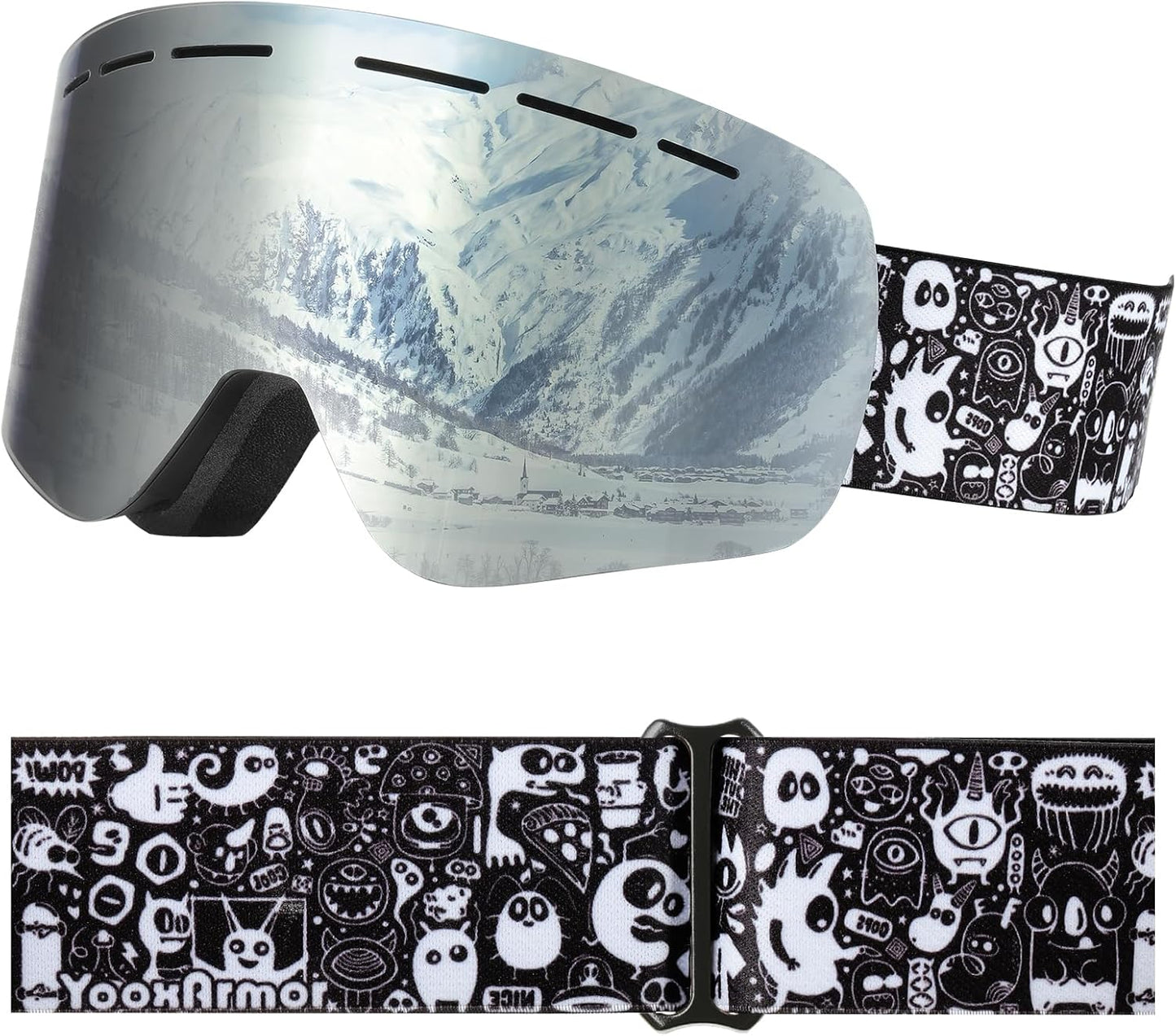 YooxArmor Kids Ski Goggles: Anti-Fog, UV Protection