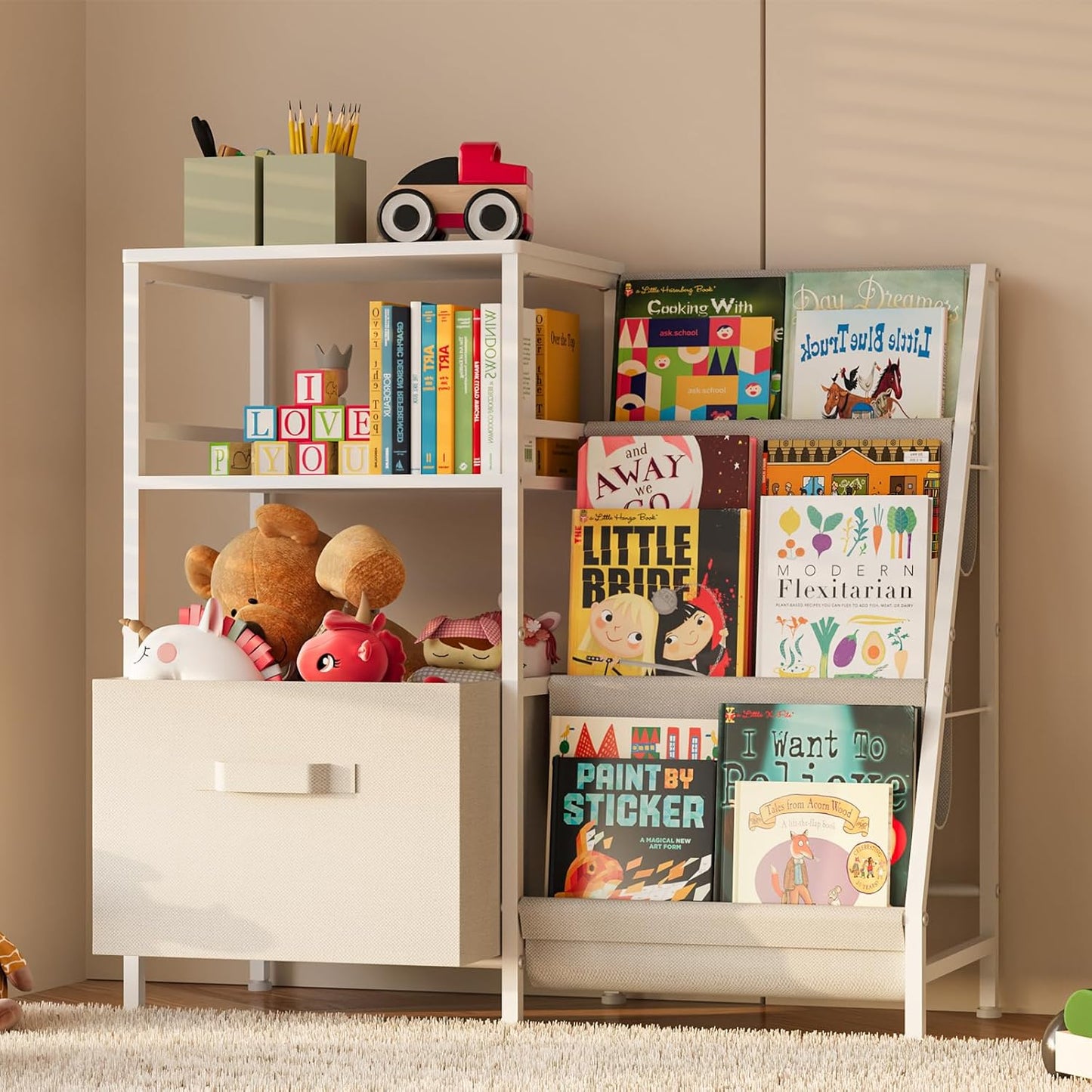 Kids Bookcases Montessori Bookshelf for Toy Storage and More