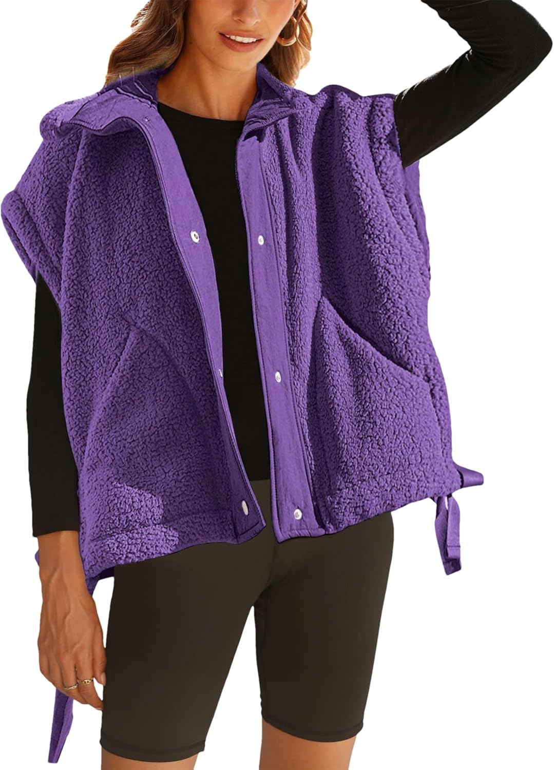 OPCAKM Women's Fuzzy Fleece Vest for Stylish Warmth and Comfort
