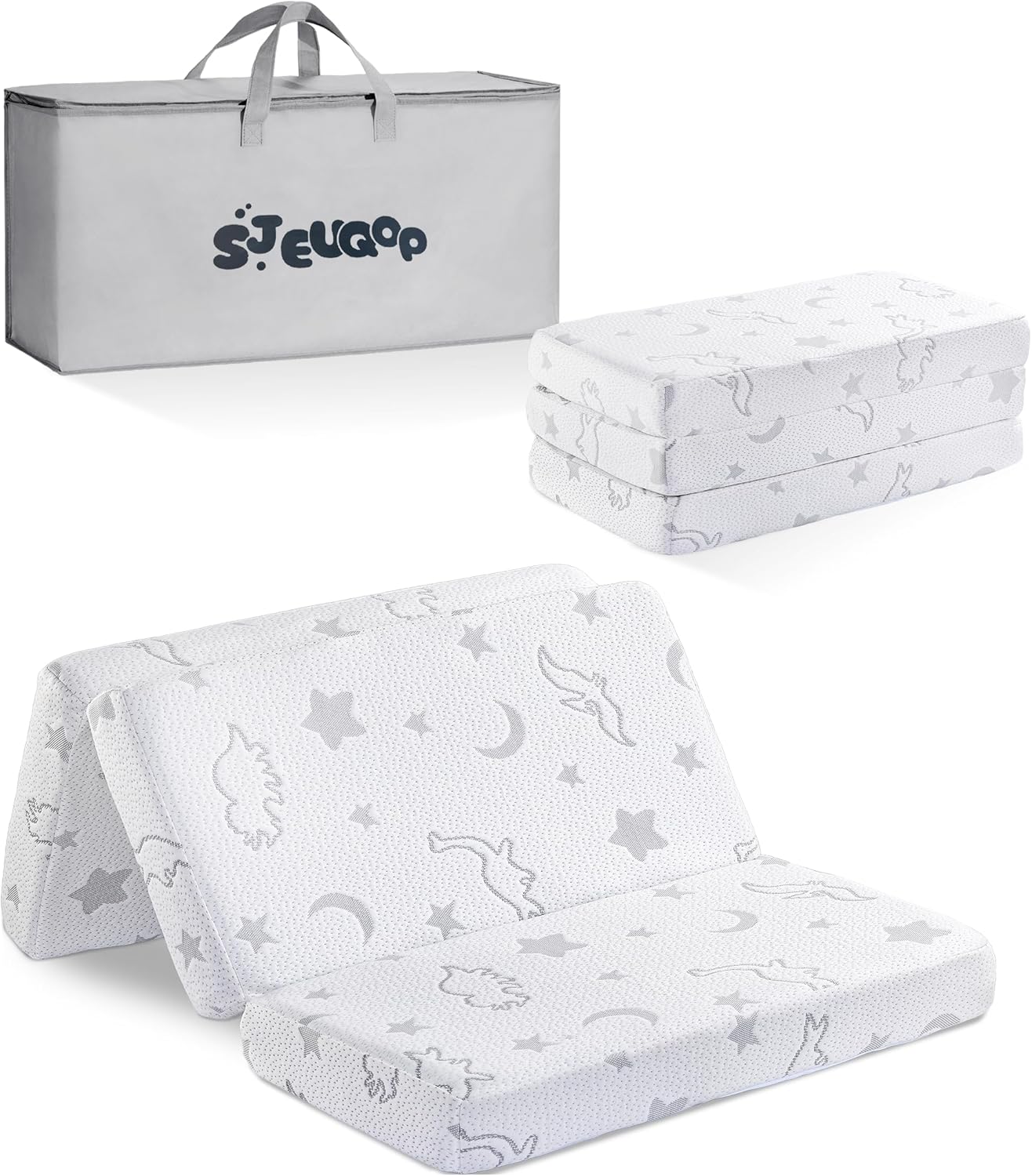 Trifold Pack and Play Mattress with Dual Sided Memory Foam