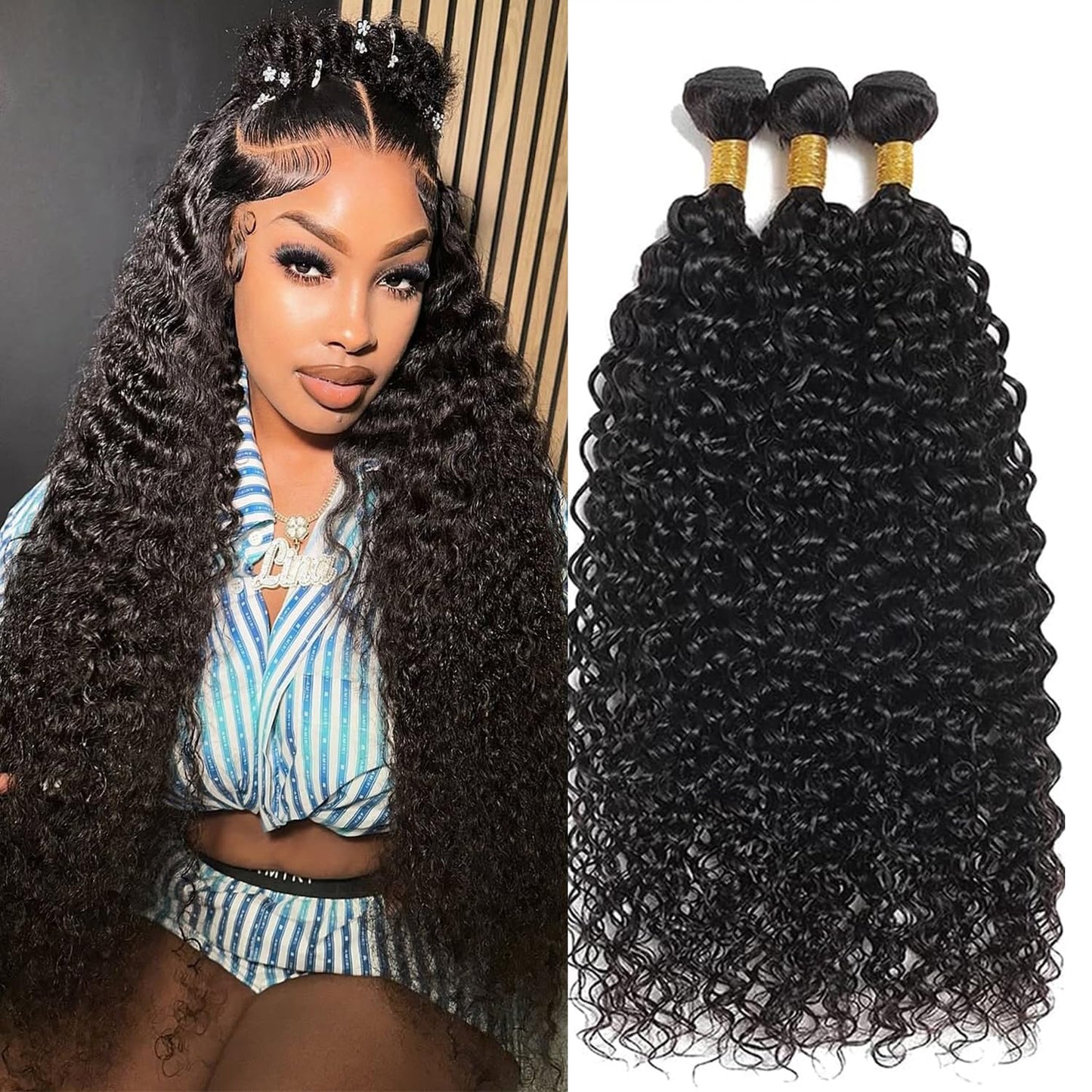 12A Brazilian Deep Wave Human Hair Bundles for Stunning Styles