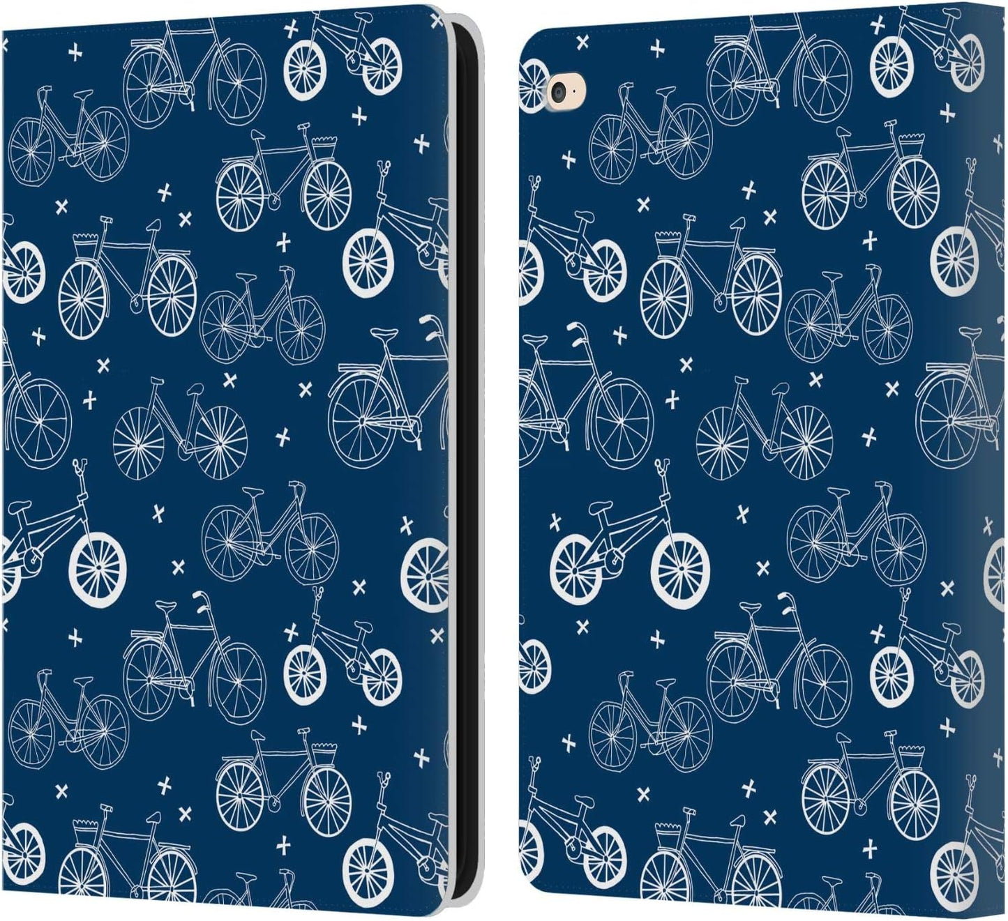 Andrea Lauren Design Bicycles Leather Wallet Case for iPad Air 2