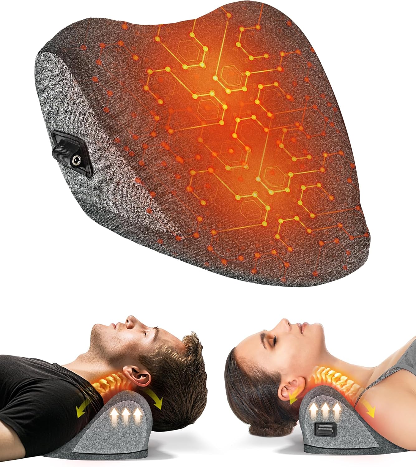 Heated Neck Stretcher for Pain Relief and Relaxation Device