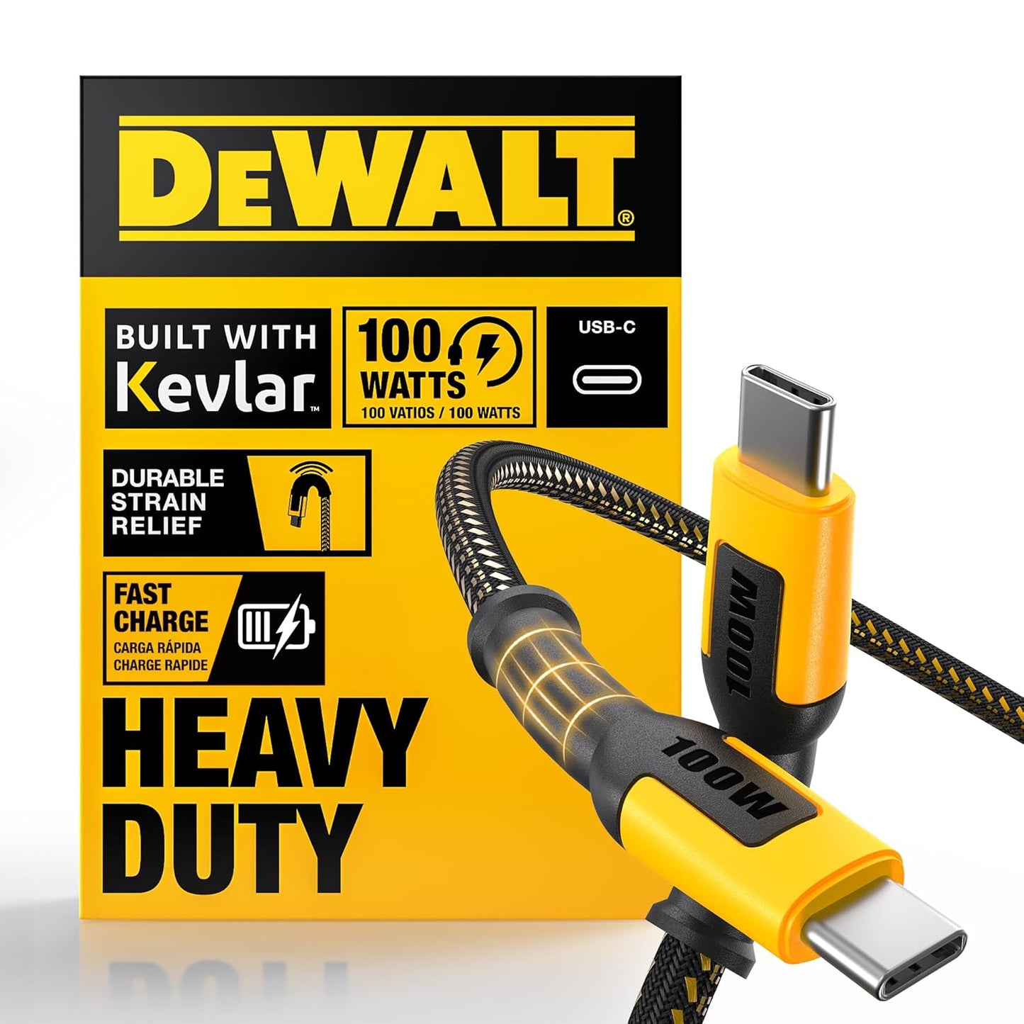 DEWALT 100W USB C Cable: High-Speed Fast Charging