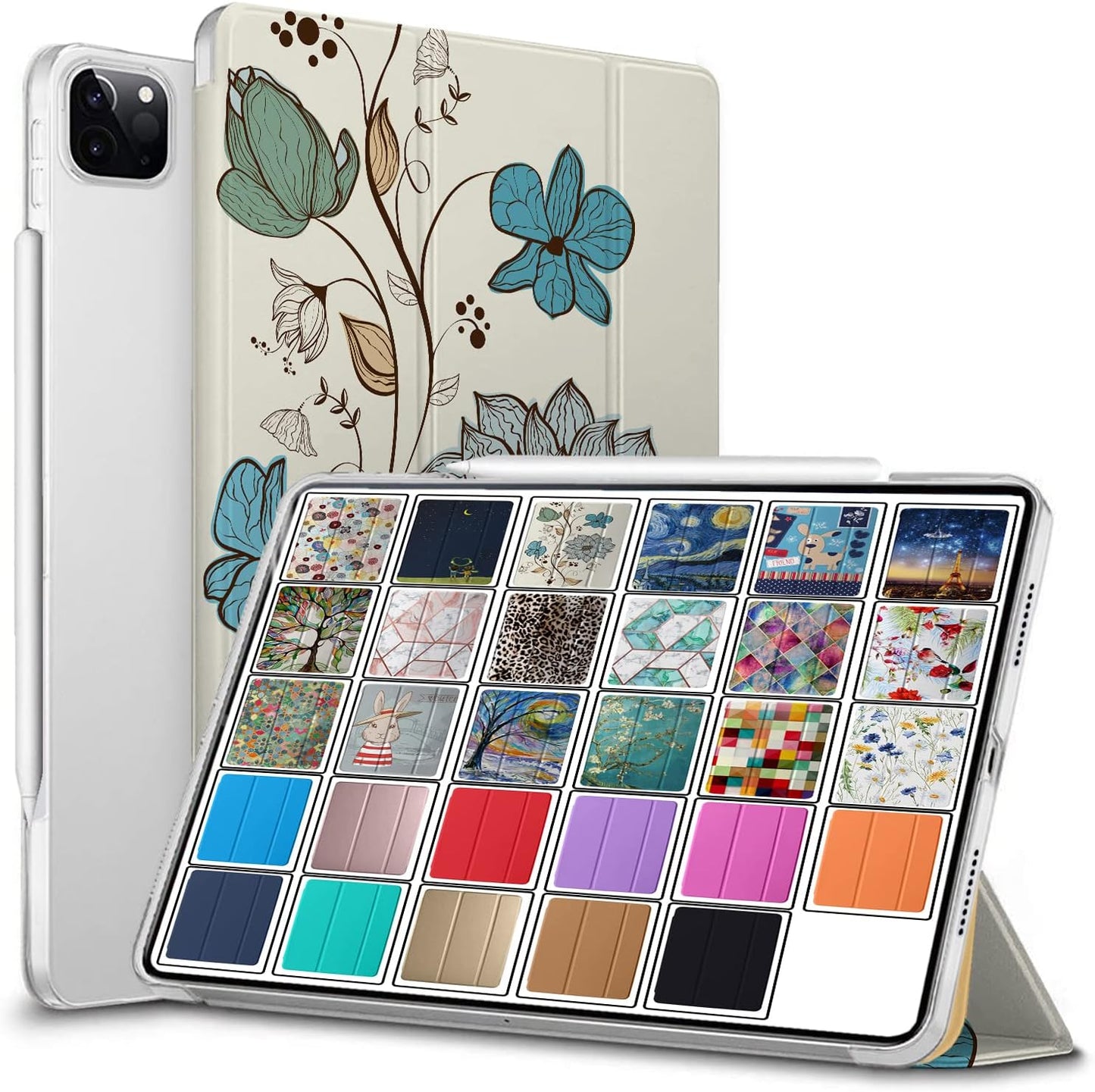 DuraSafe iPad Pro 12.9 Inch 4th Gen Case with Lily Flower Print