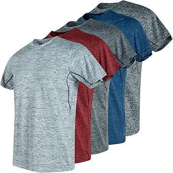 5 Pack Mens Gym Shirts for Men Workout Dri Fit Athletic Tees
