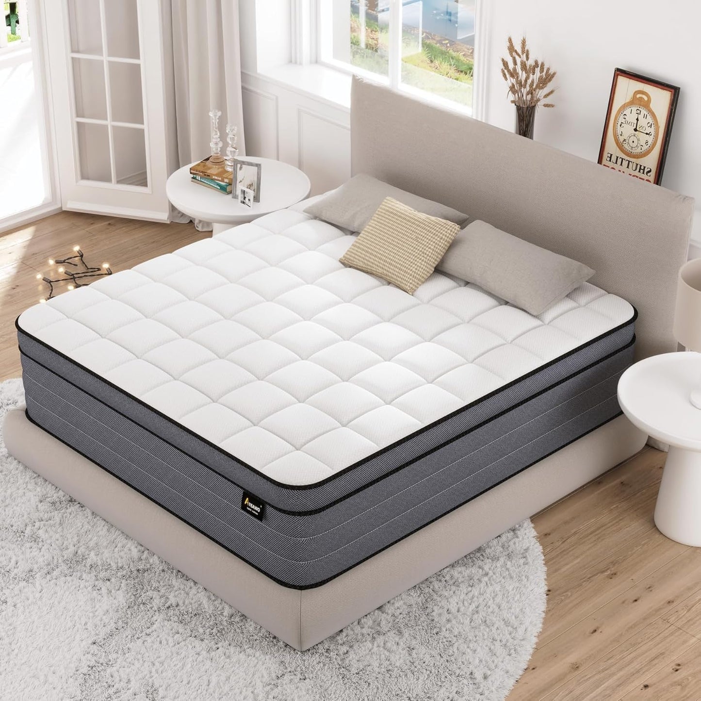 Full Size Hybrid Mattress 12 Inch for Back Pain Relief and Comfort