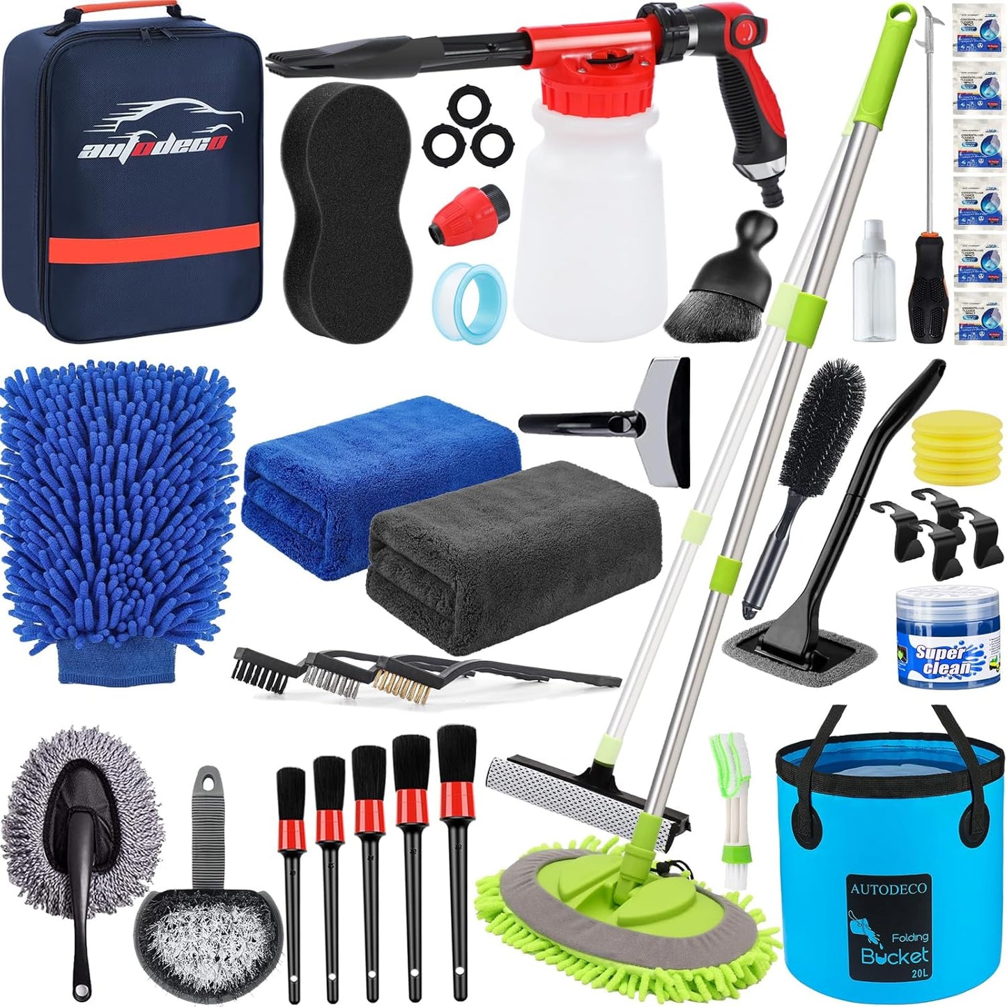 Ultimate Car Wash Kit - AUTODECO 42Pcs