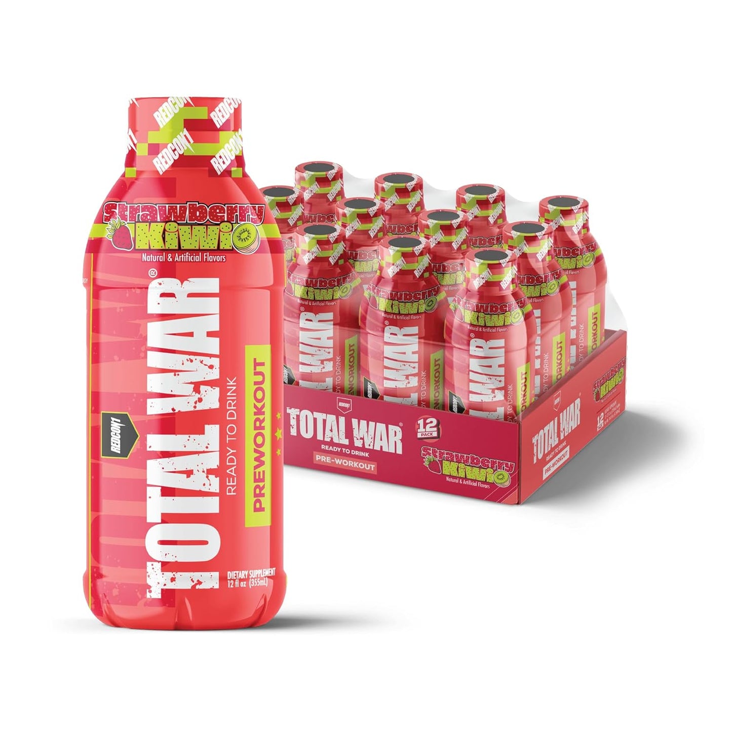 REDCON1 Total War Ready to Drink Preworkout - Strawberry Kiwi
