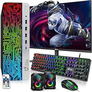 BTO RGB Gaming Desktop PC Bundle with 22 Inch Monitor Setup