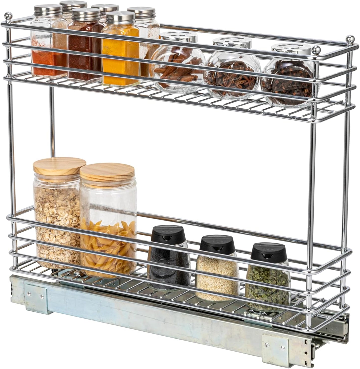 Household Essentials Chrome 2-Tier Sliding Cabinet Organizer Review