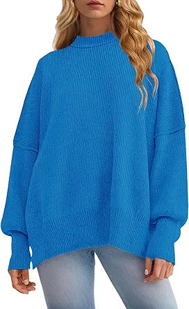 ZESICA Women's Fall Casual Long Sleeve Oversized Sweater Tops