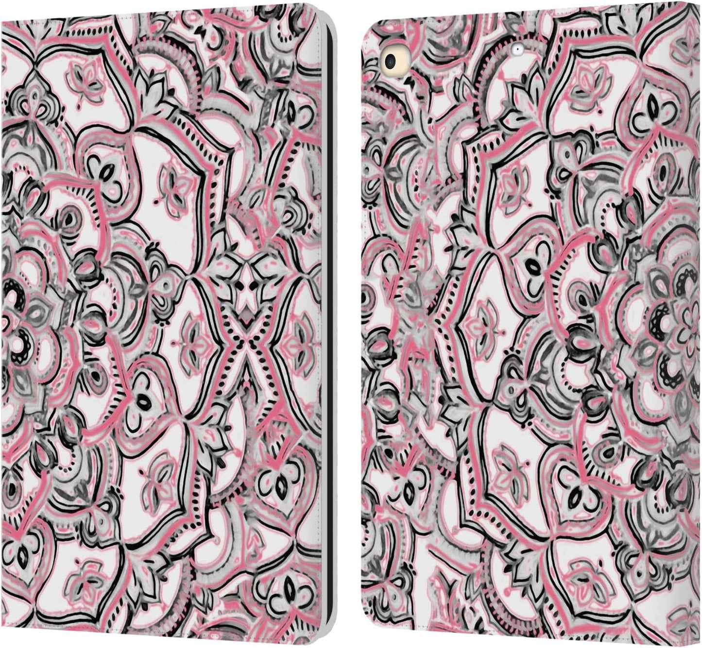 Micklyn Le Feuvre Floral Patterns Leather Wallet Case for iPad