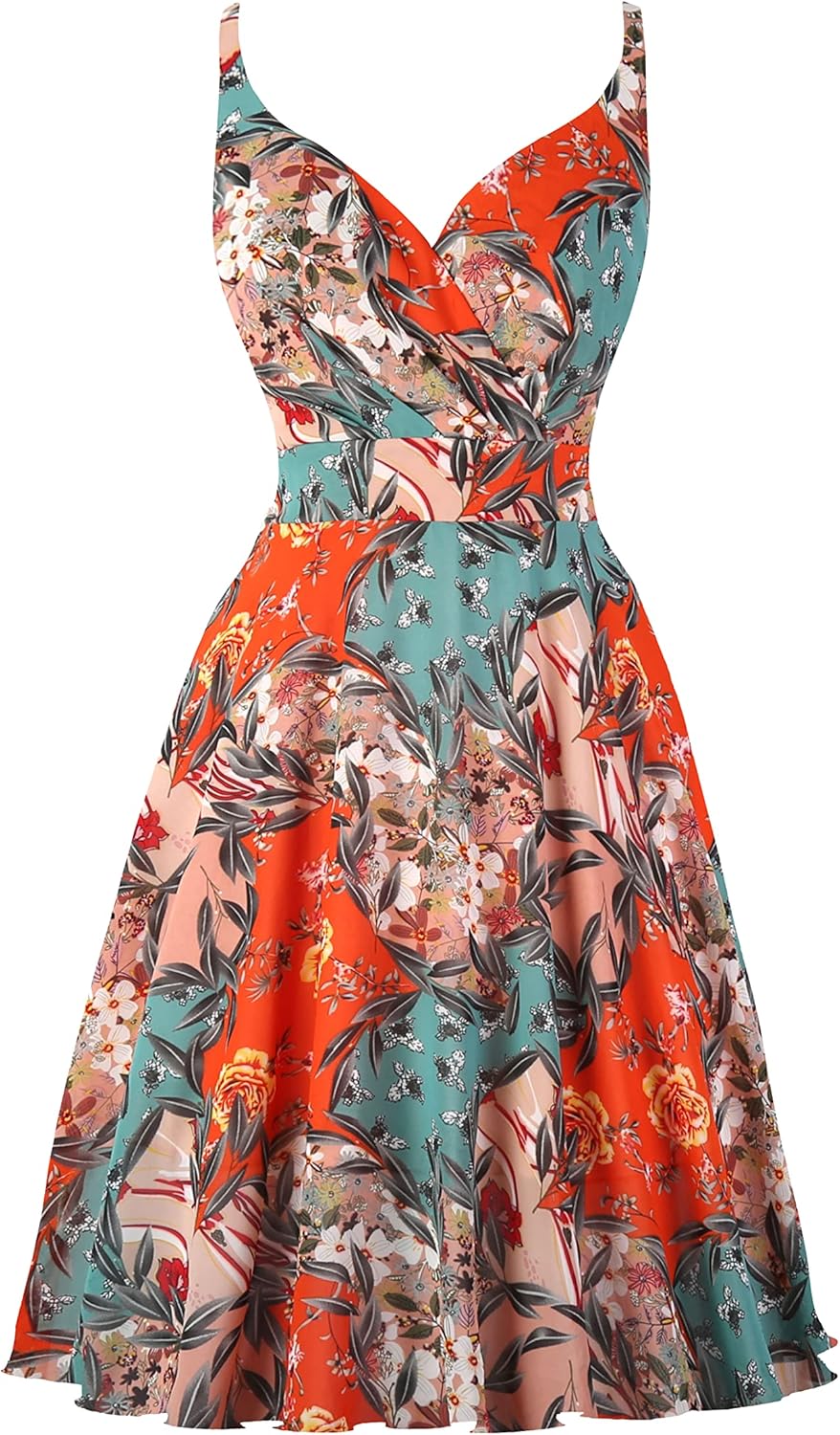Dressever Summer Cocktail Dress with Adjustable Spaghetti Straps