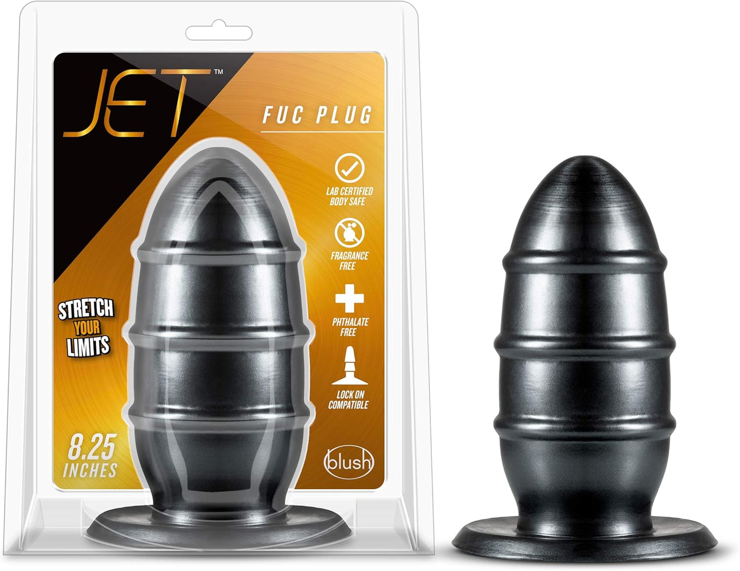 Blush Jet Fuc Plug 8.25in Extra-Large Butt Plug for Advanced Users