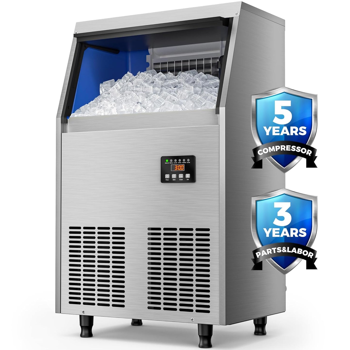 100LBS/24H Commercial Ice Maker - Perfect for Any Setting!