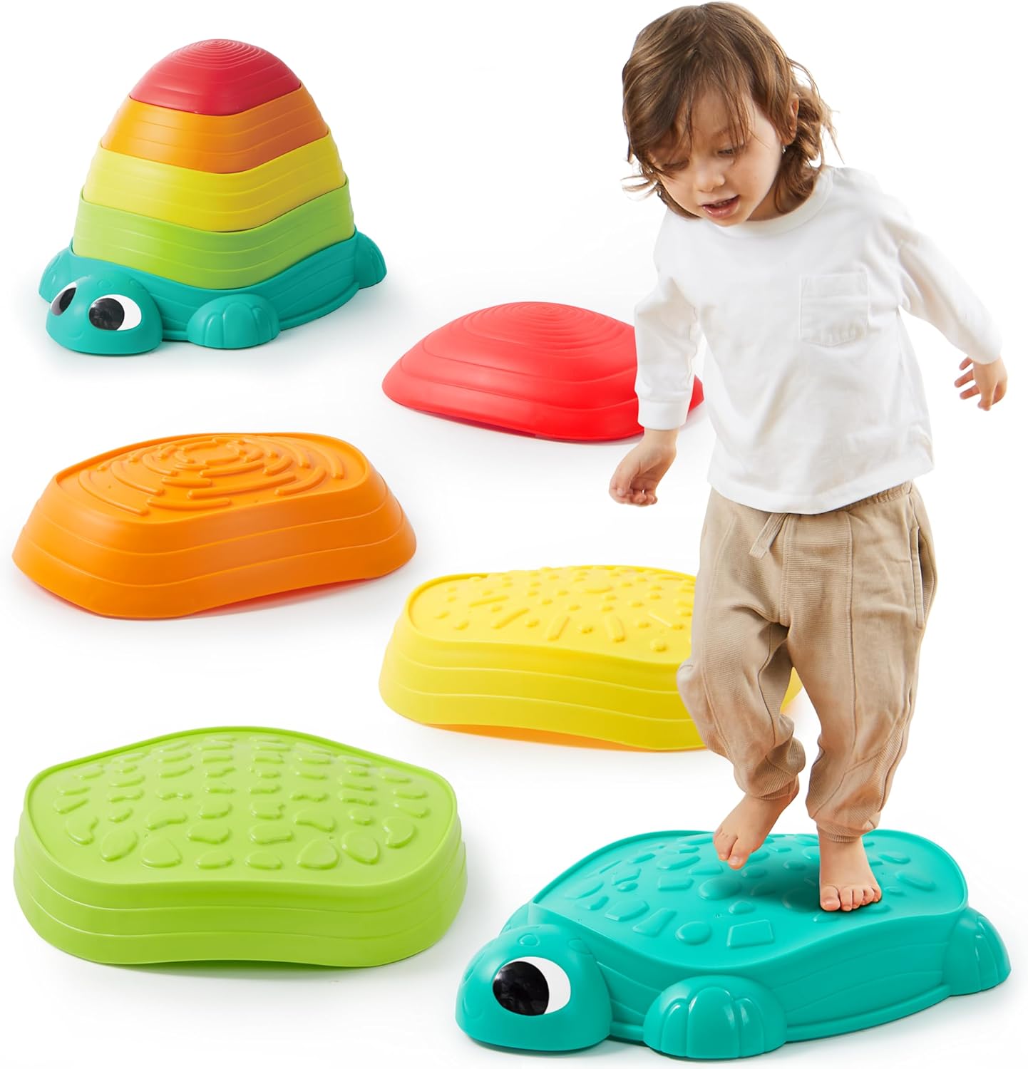 Fun Turtle Balance Stones Set for Kids 3+