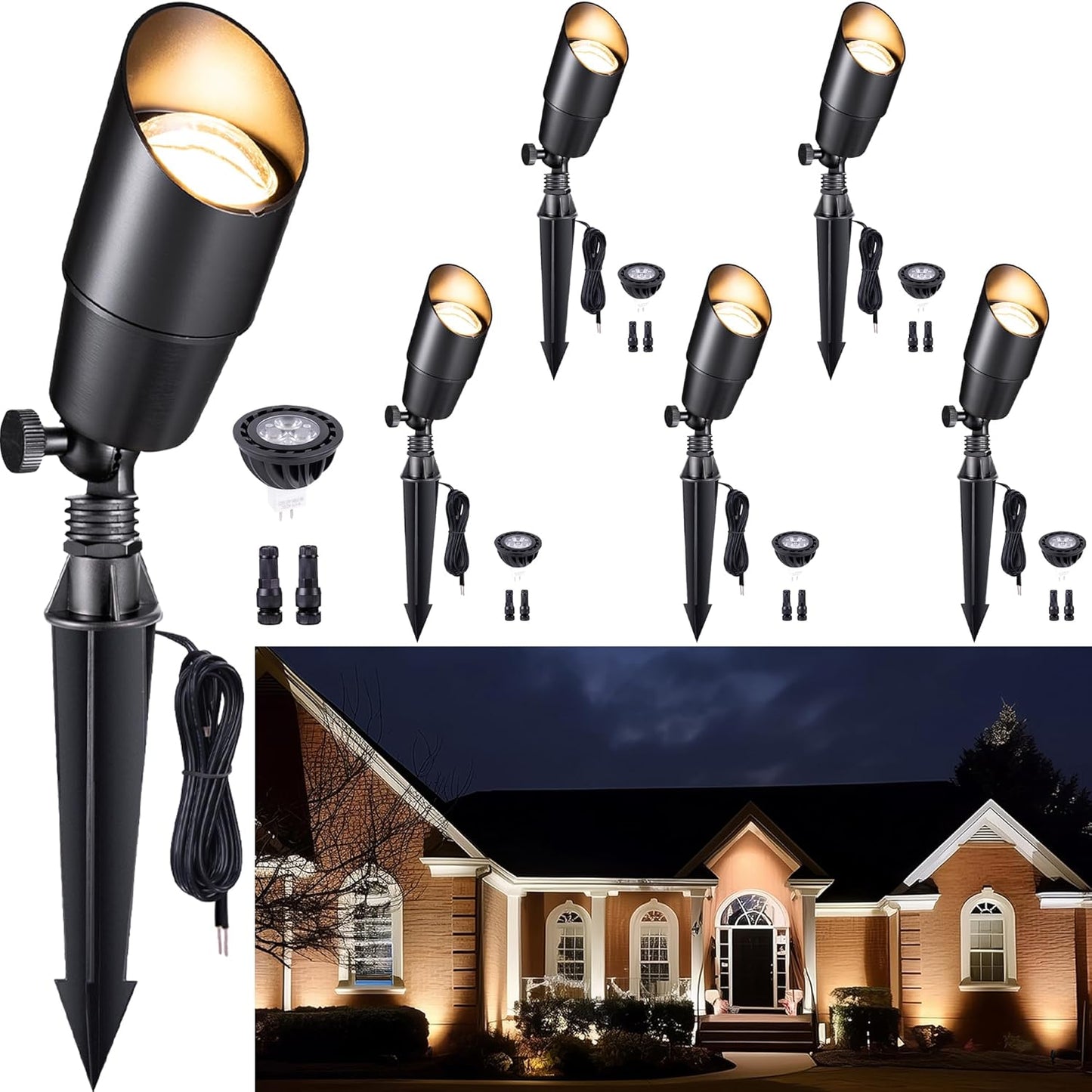 Solid Brass Landscape Spotlight for Stunning Outdoor Lighting