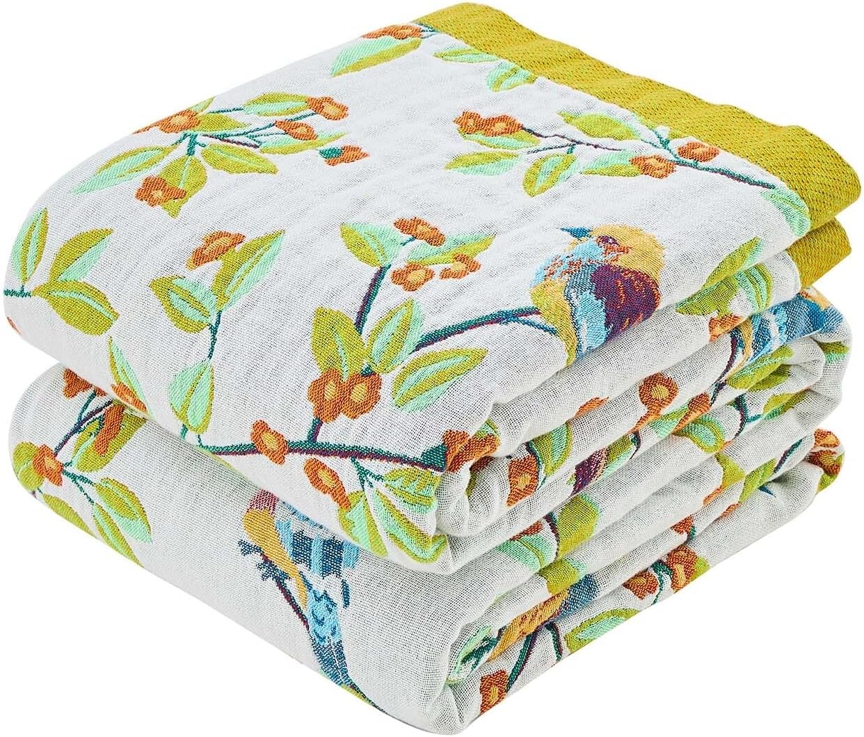 Boho Throw Blanket for Bed - 100% Cotton Rustic Quilt