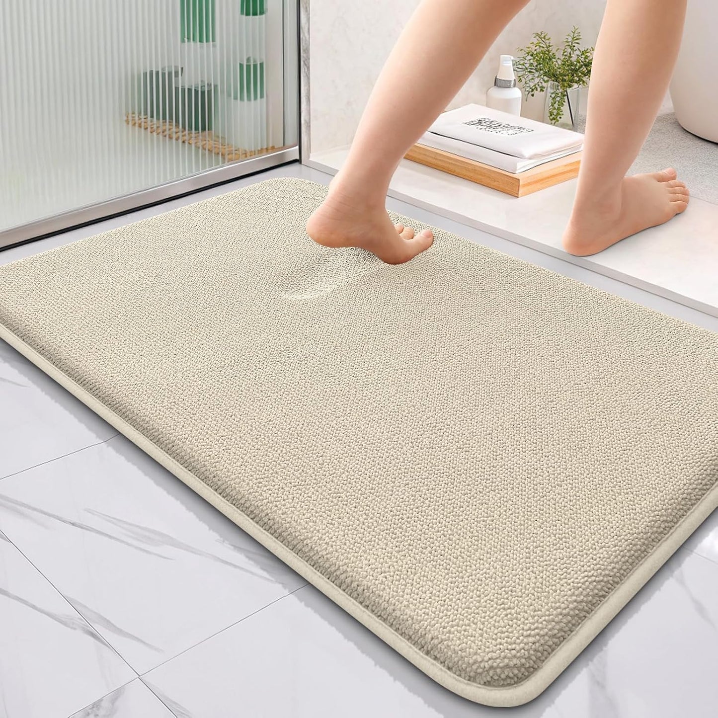 OLANLY Thick Memory Foam Bath Mat Rug for Luxurious Comfort