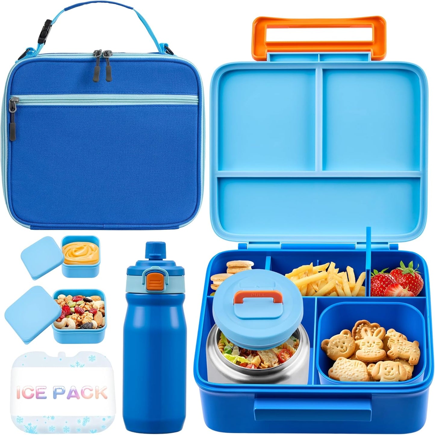 Bento Lunch Box for Kids with Insulated Food Jar and Bag