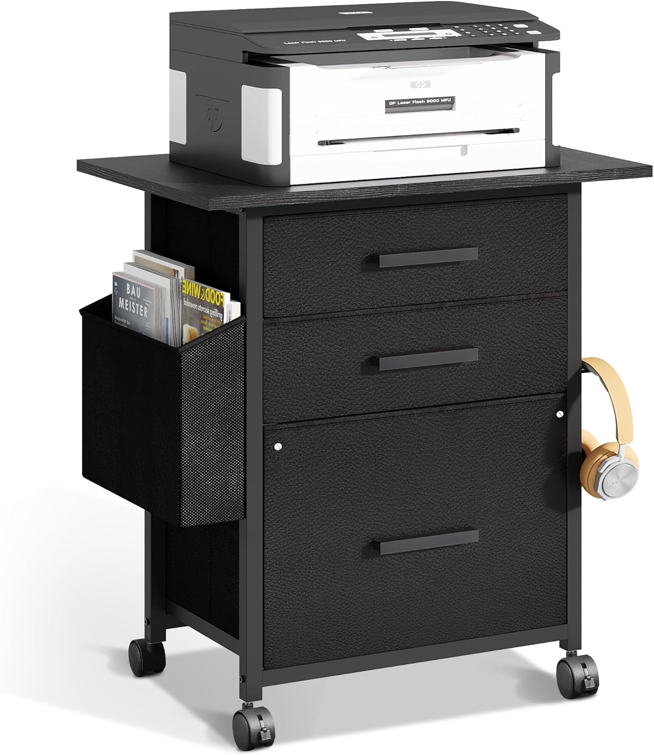 NASHZEN Fabric File Cabinet: Mobile & Organized!