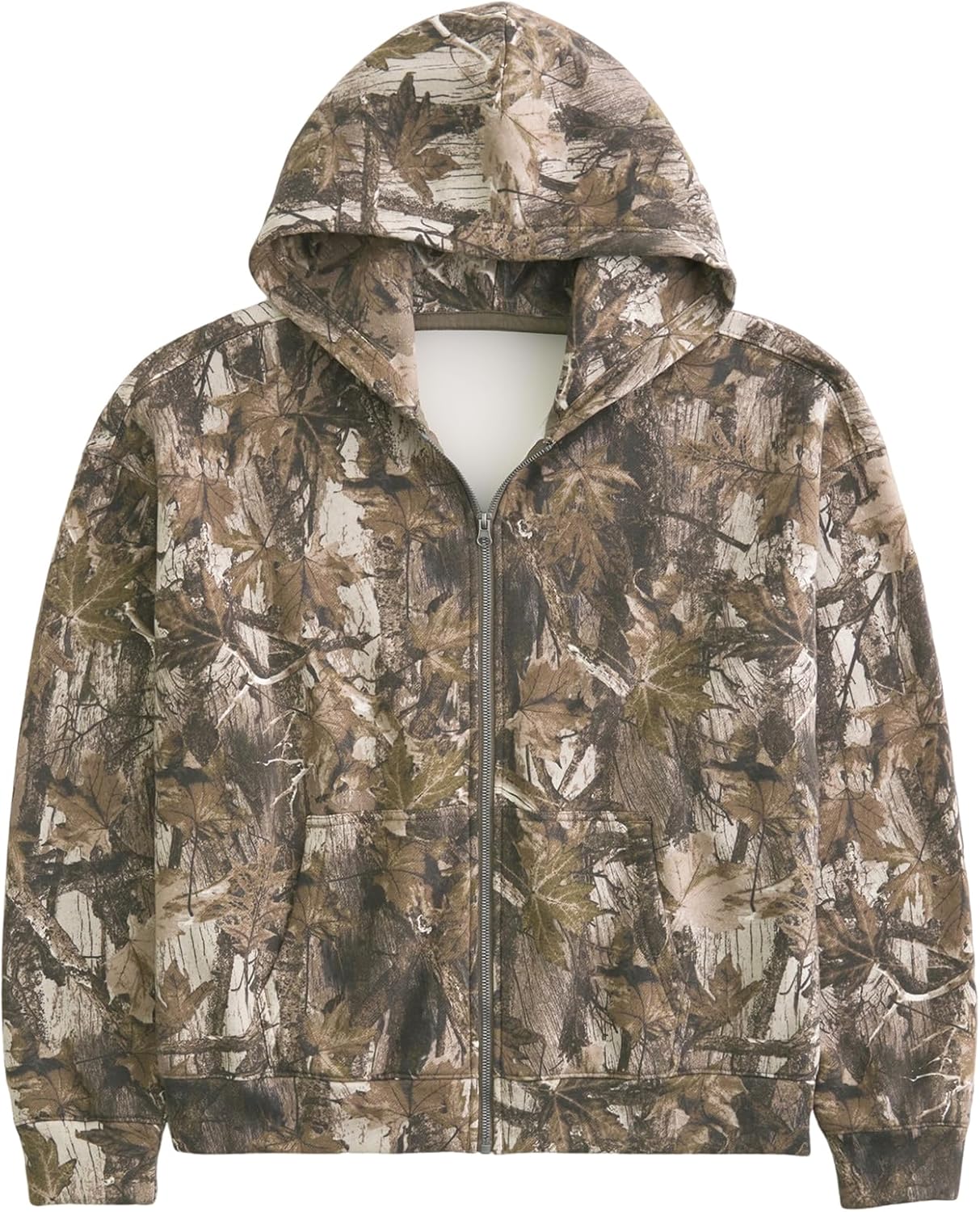 Camo Fleece Hoodie: Stylish & Cozy Maple Leaf Print