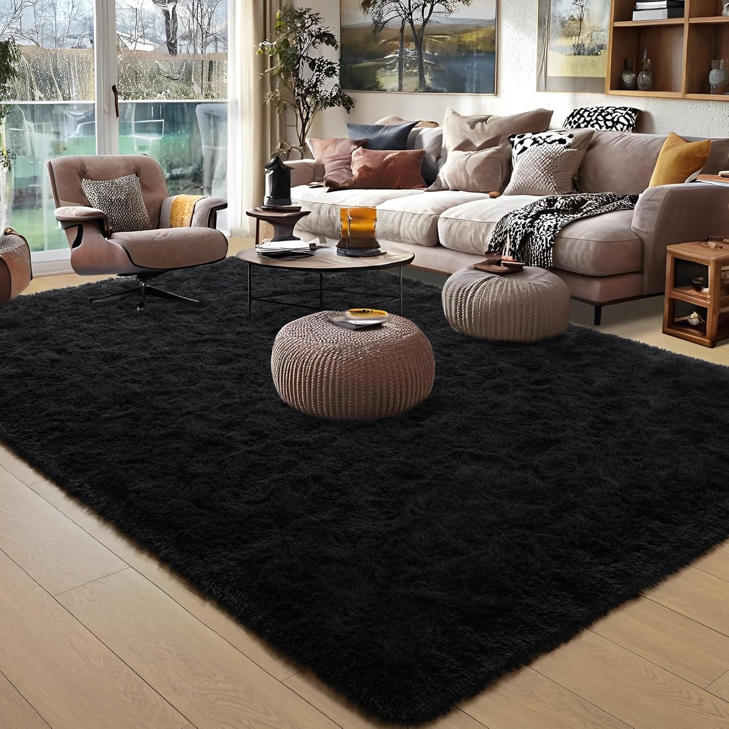 Foxmas Large Area Rugs for Living Room Bedroom 5x8 Feet Soft