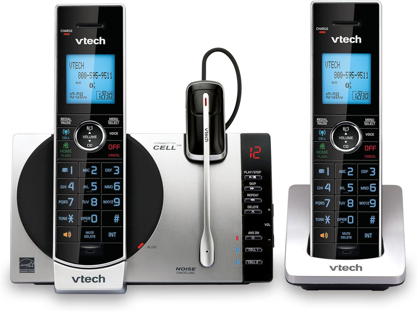 VTech DS6771-3 Cordless Phone with Bluetooth and Answering Machine