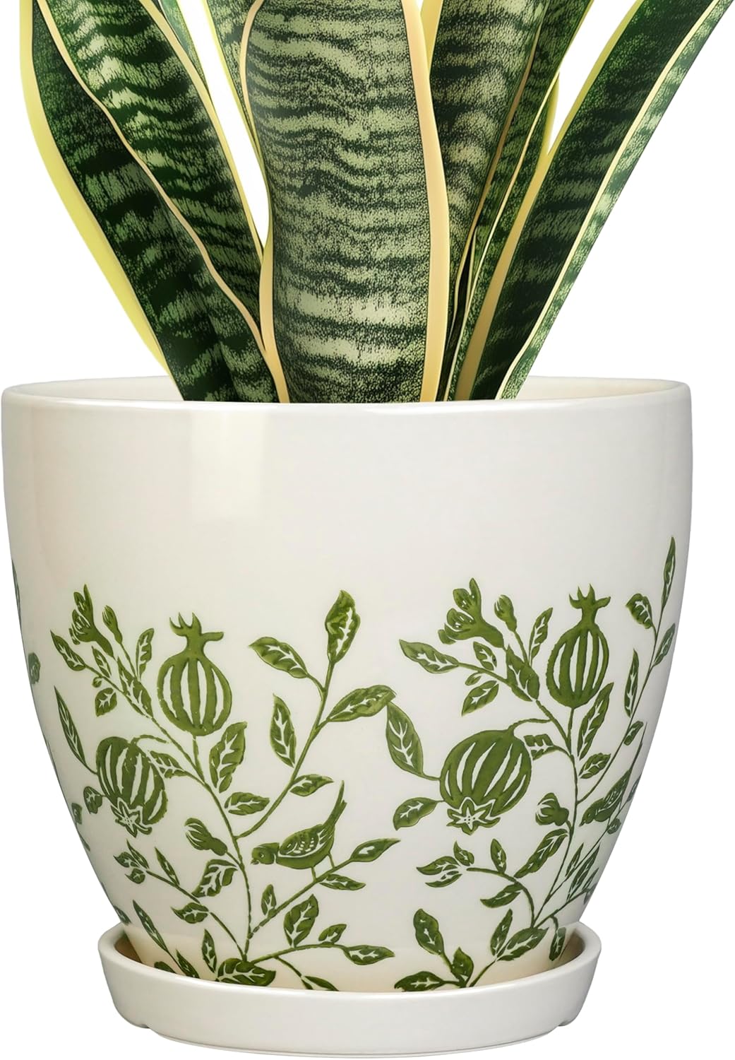 Ceramic Planter - 8.2 Inch Pot for Indoor Outdoor Plants