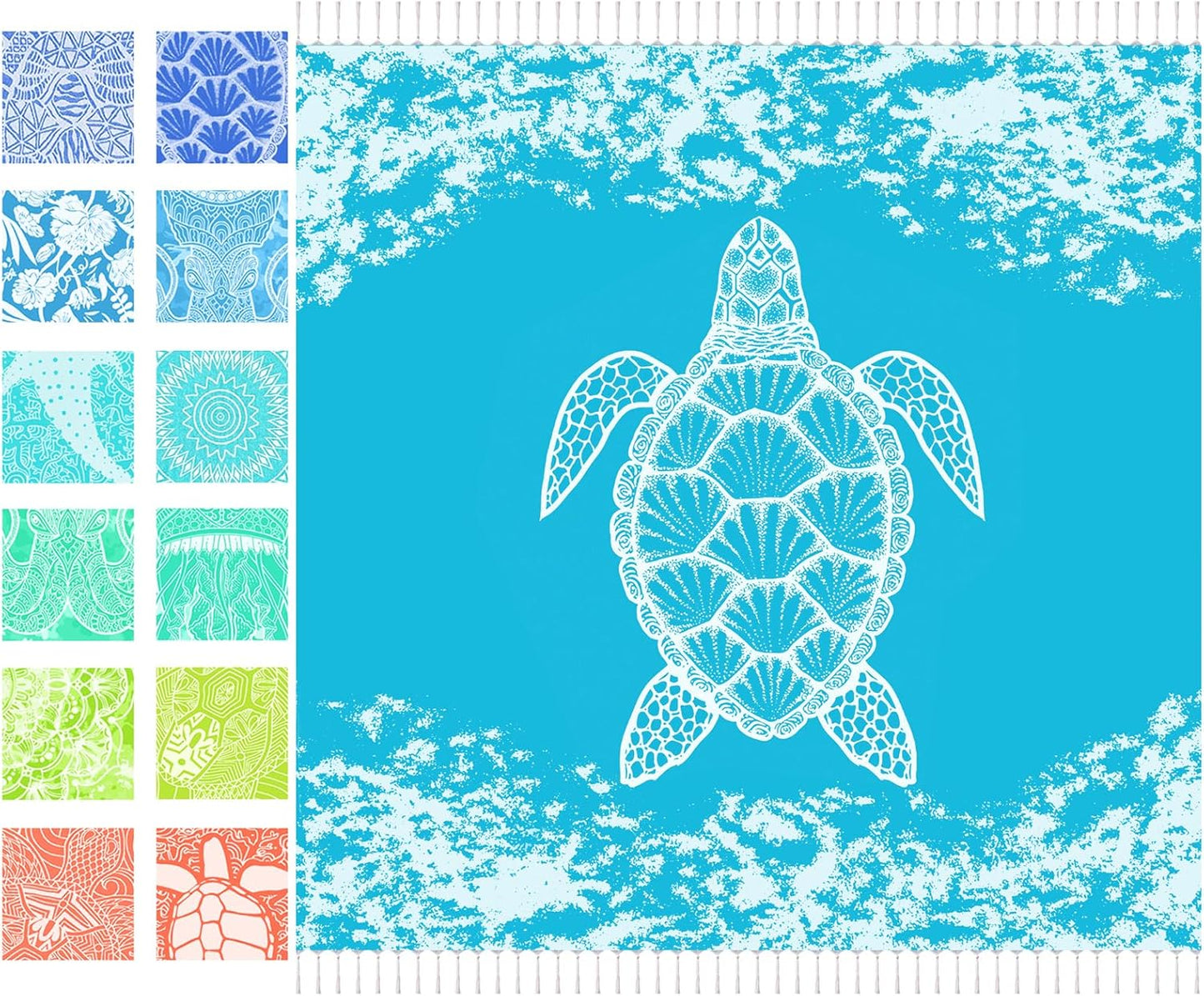 Vikumond Oversized Turkish Beach Towel - Sand-Free & Cozy