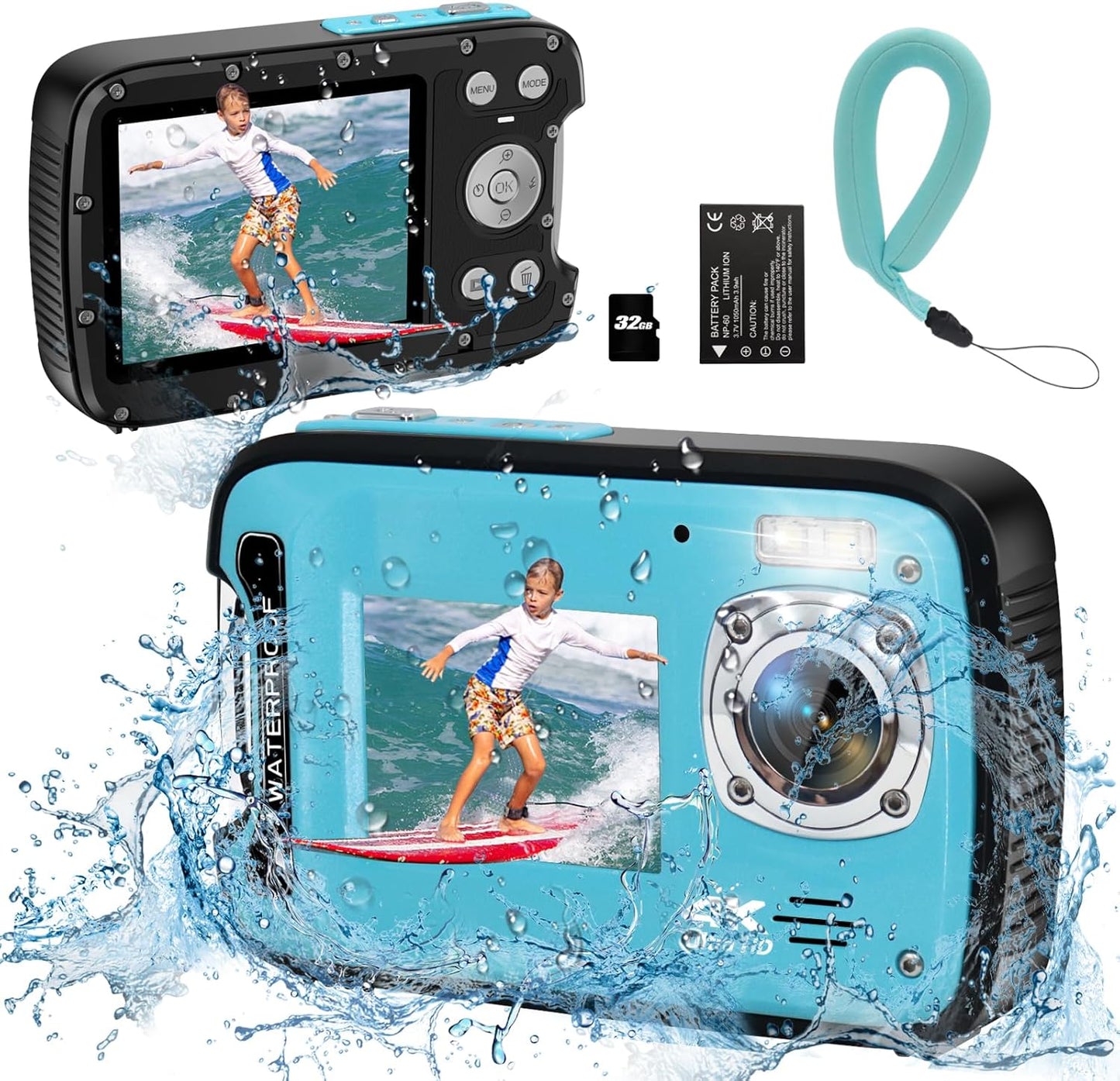 Underwater Camera 4K 48MP Autofocus for Snorkeling Adventures