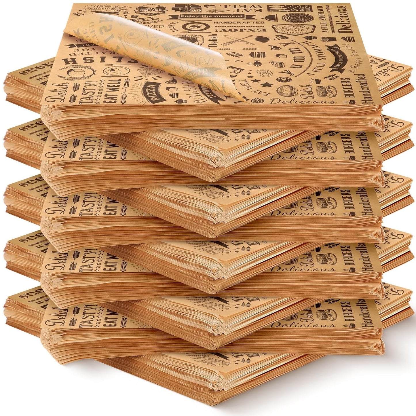 1000 Pcs 12 x 12 Inch Deli Wax Paper Sheets for Food Wrapping