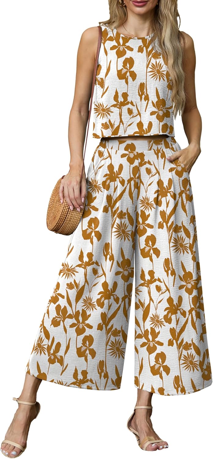 Lepunuo Womens Summer 2 Piece Outfits for Beach and Travel