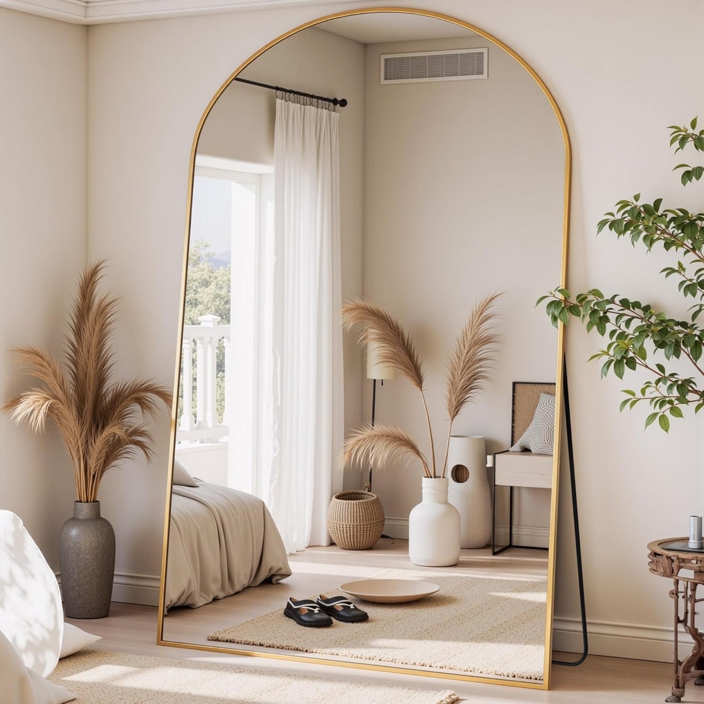 Oversized Full Length Mirror 86inx46in with Arched Design