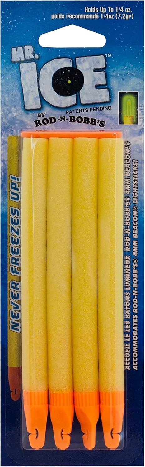 Rod-N-Bobbs 5-Inch Yellow Ice Bobber - Enhanced Visibility