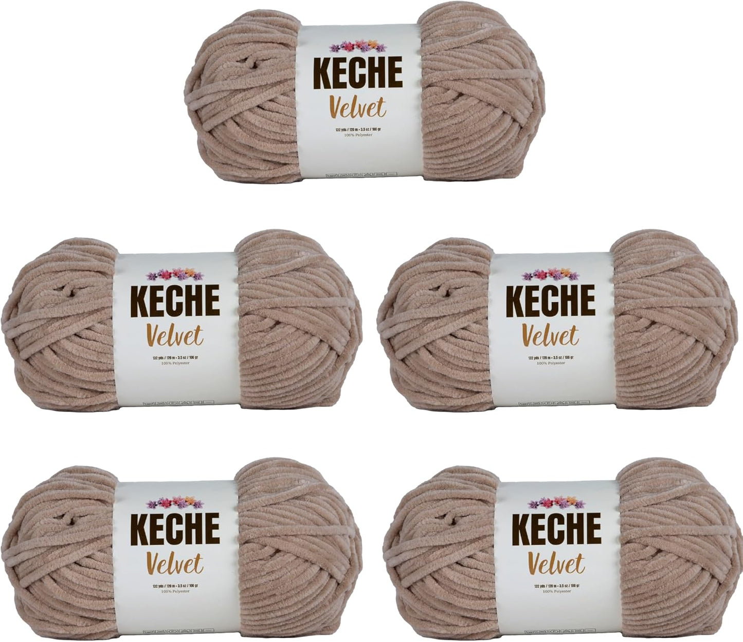 Keche Velvet Chenille Yarn for Crocheting Soft Baby Blankets