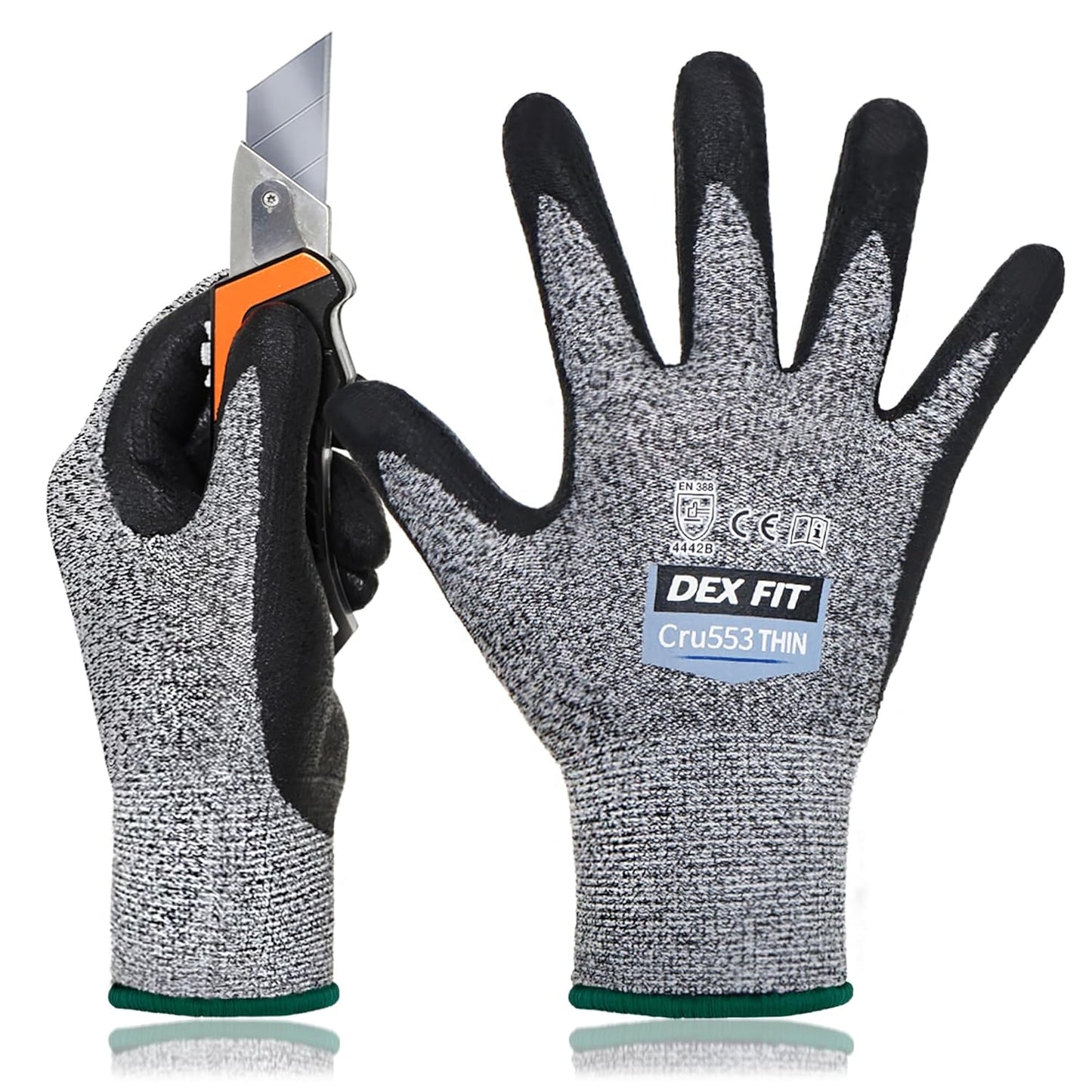 DEX FIT Level 5 Extreme Cut Resistant Gloves for Safety & Comfort