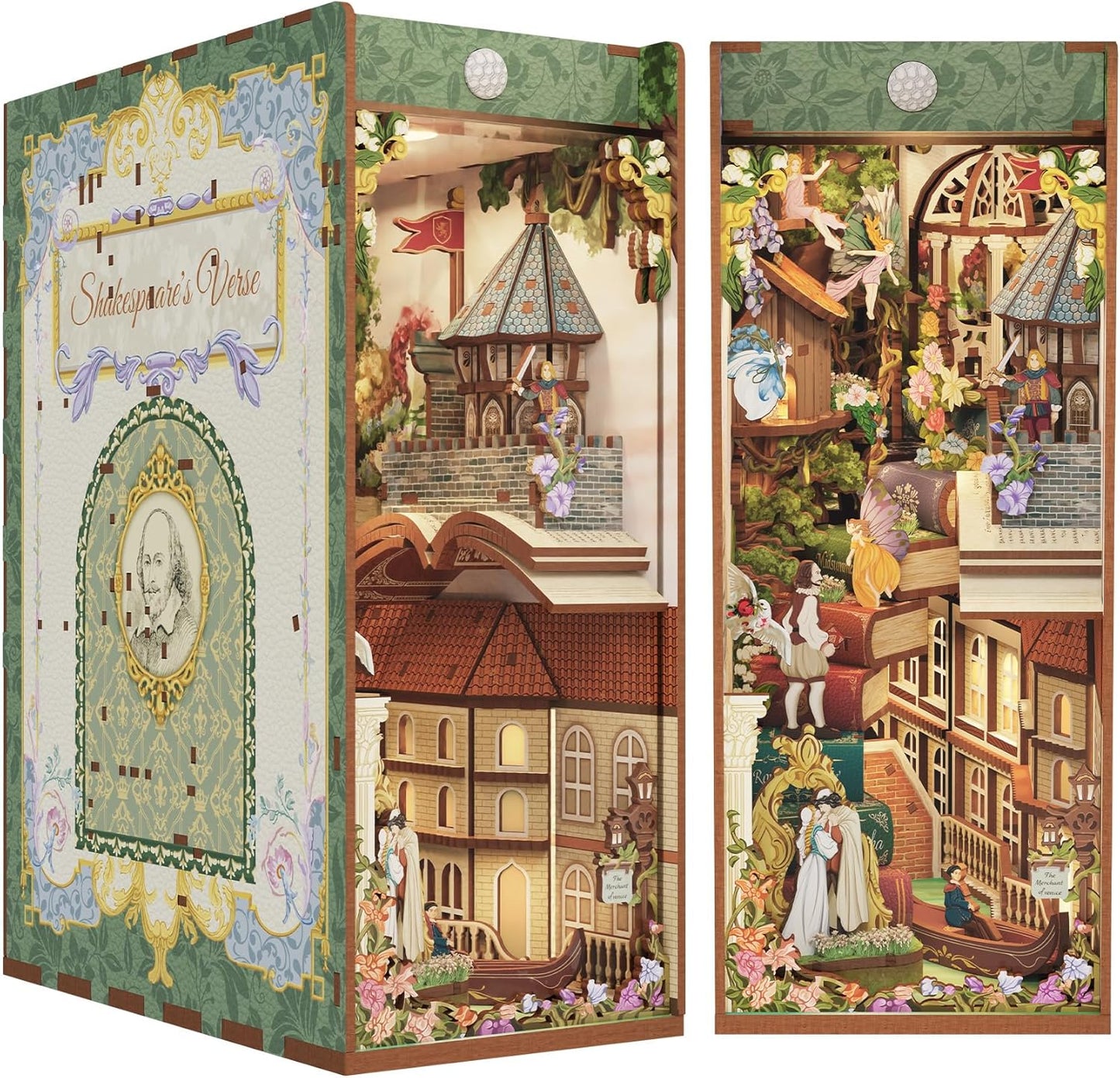 Tonecheer DIY Book Nook Kit - Shakespeare 3D Wooden Puzzle
