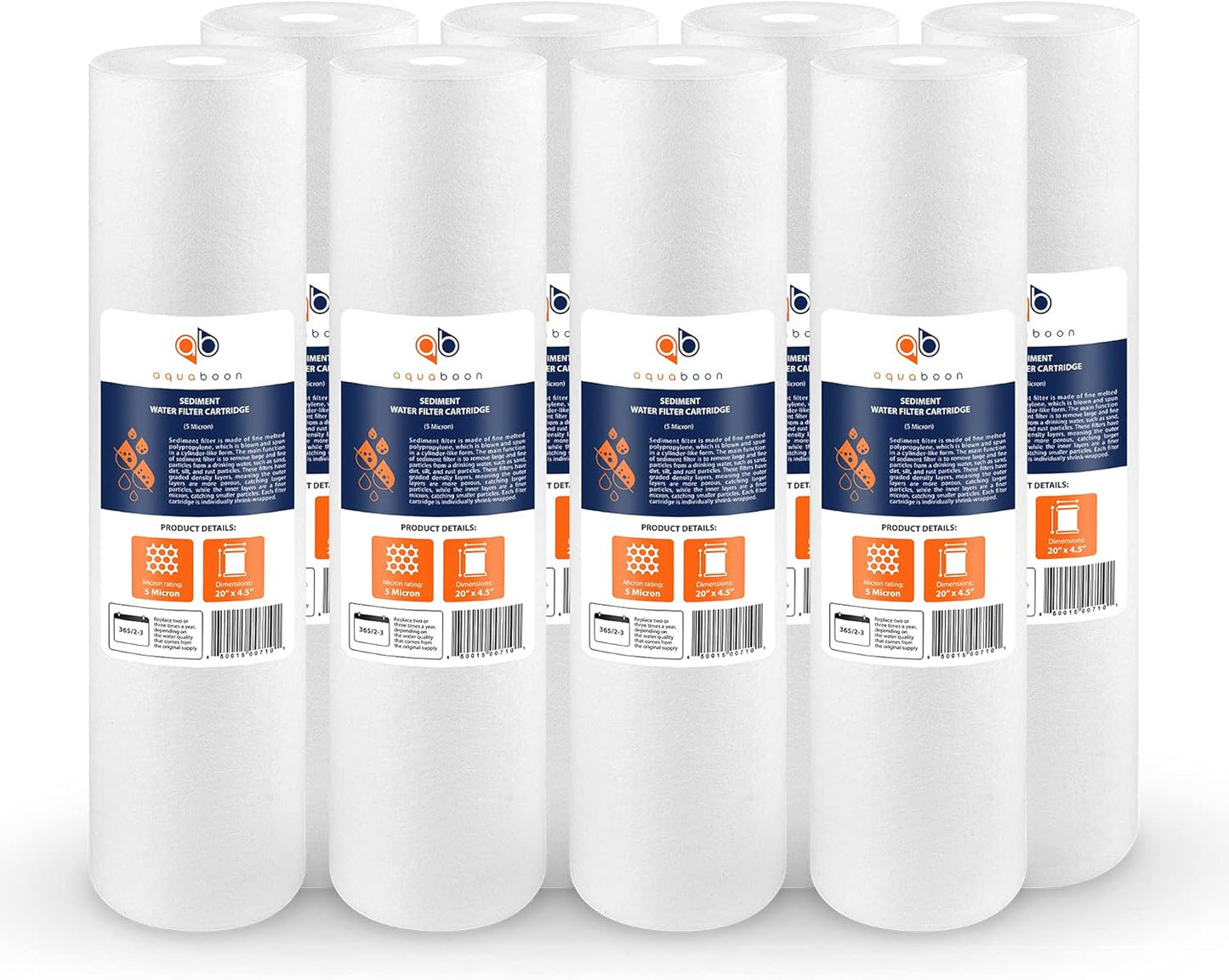 Aquaboon 5 Micron 20 x 4.5 Whole House Sediment Filter Cartridge