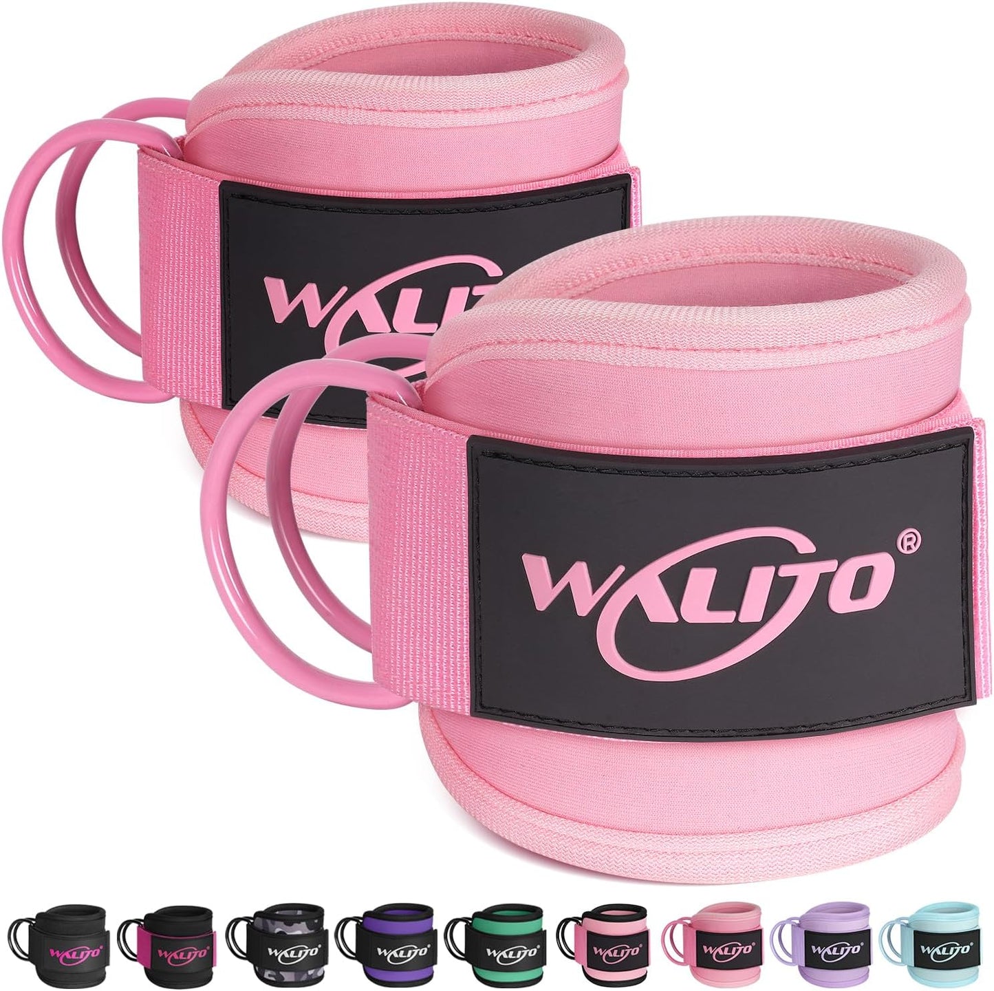 WALITO Pink Gym Ankle Straps - Enhance Glute Workouts!