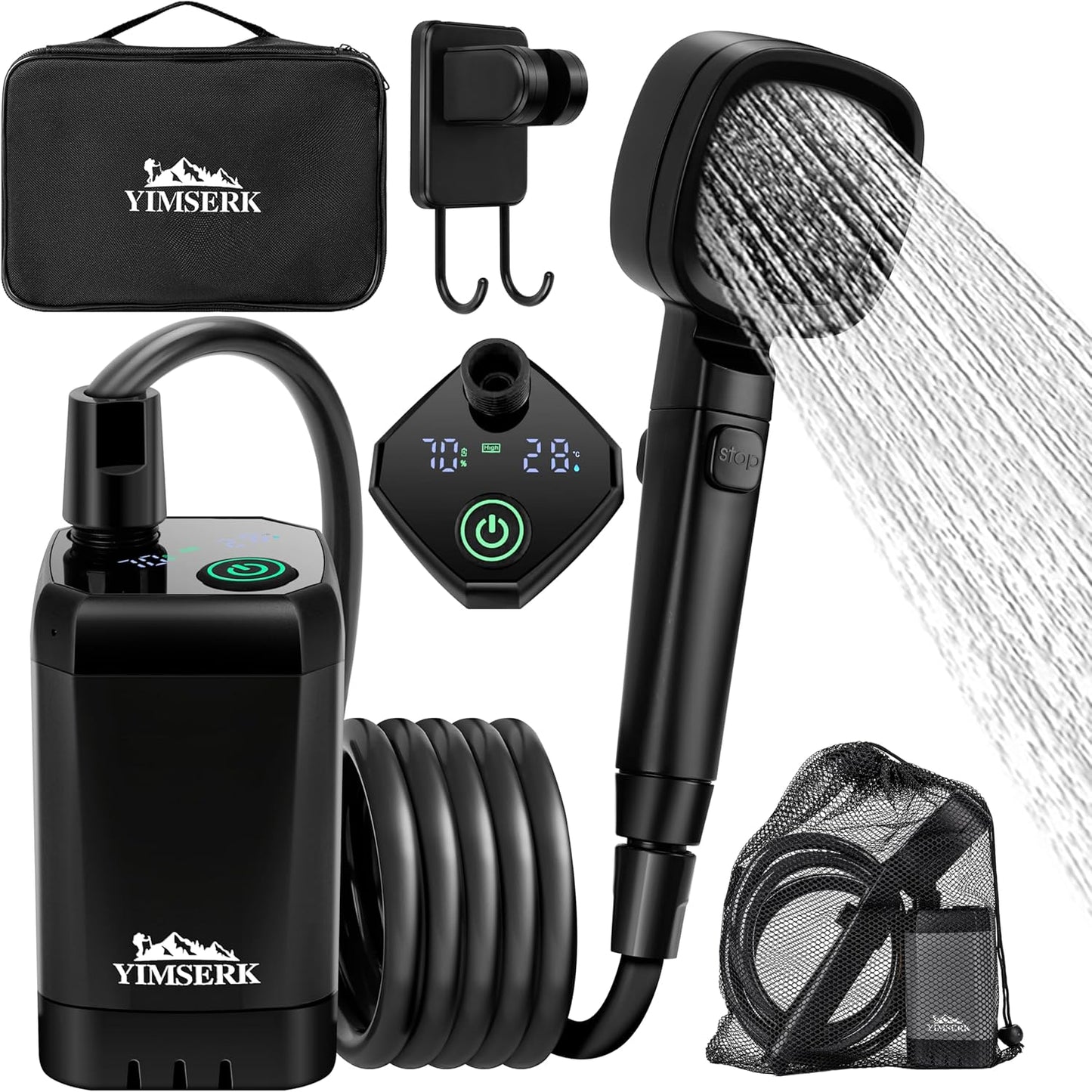 7800mAh Portable Shower for Camping and Outdoor Adventures